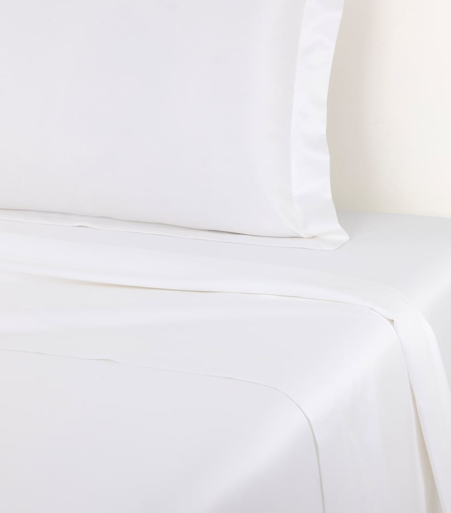 Yves Delorme Couture Egyptian Cotton Prodige Double Flat Sheet (240cm x 320cm) Blanc Image 2