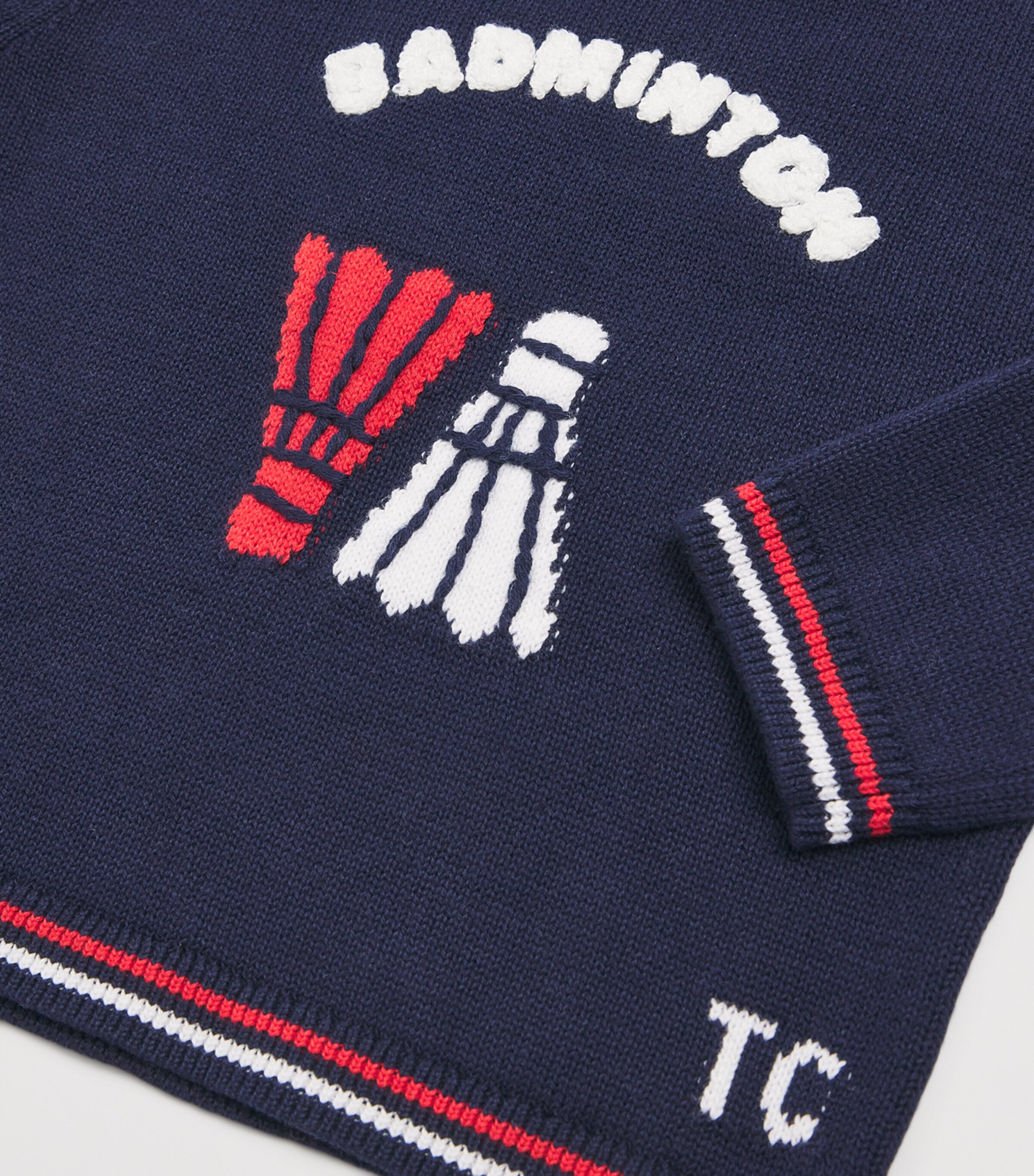 Jacquard Badminton Sweater (3-Months-4 Years) 4MARINE Image 3