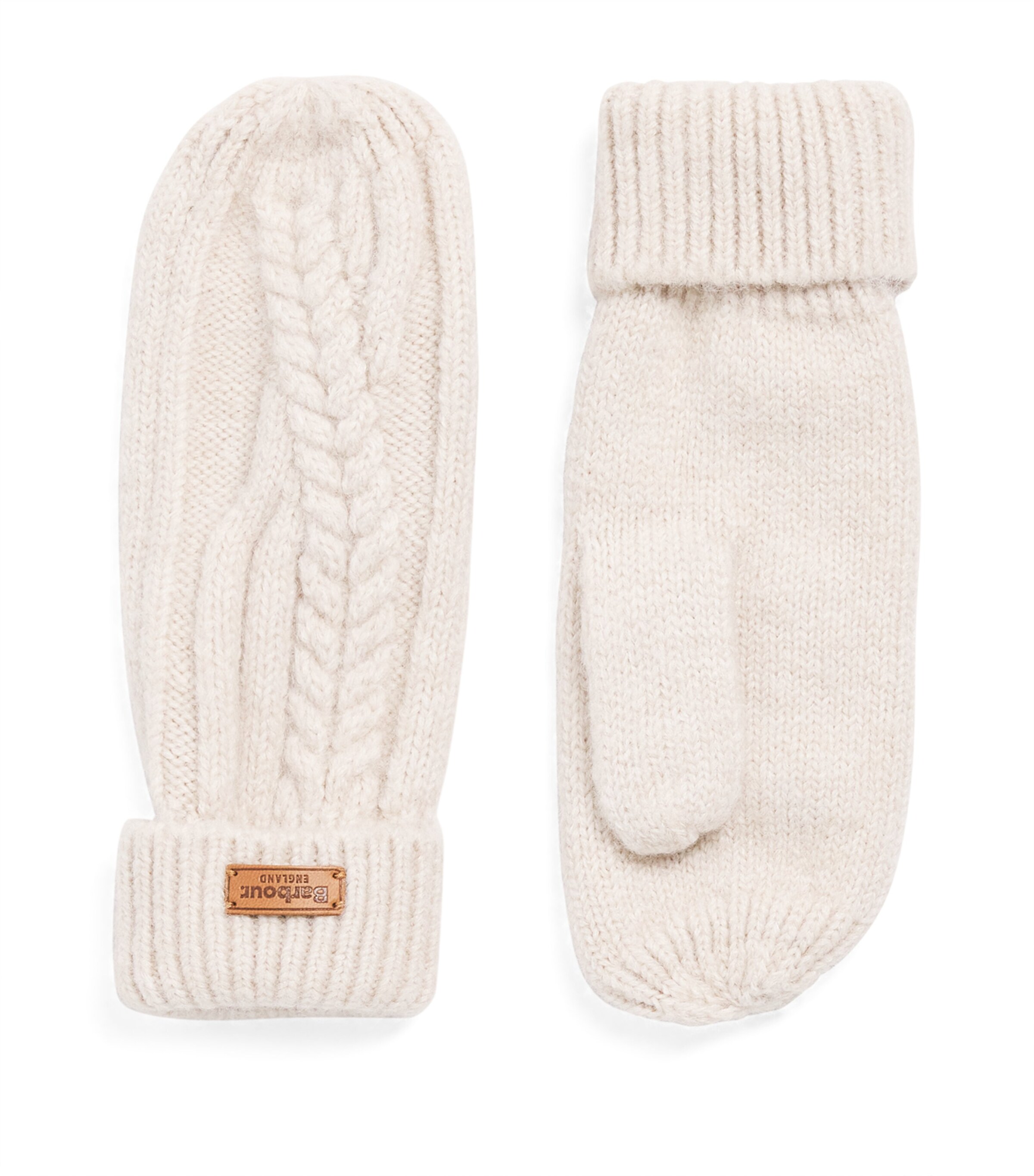 Barbour Elsdon Mittens Eggshell Image 1