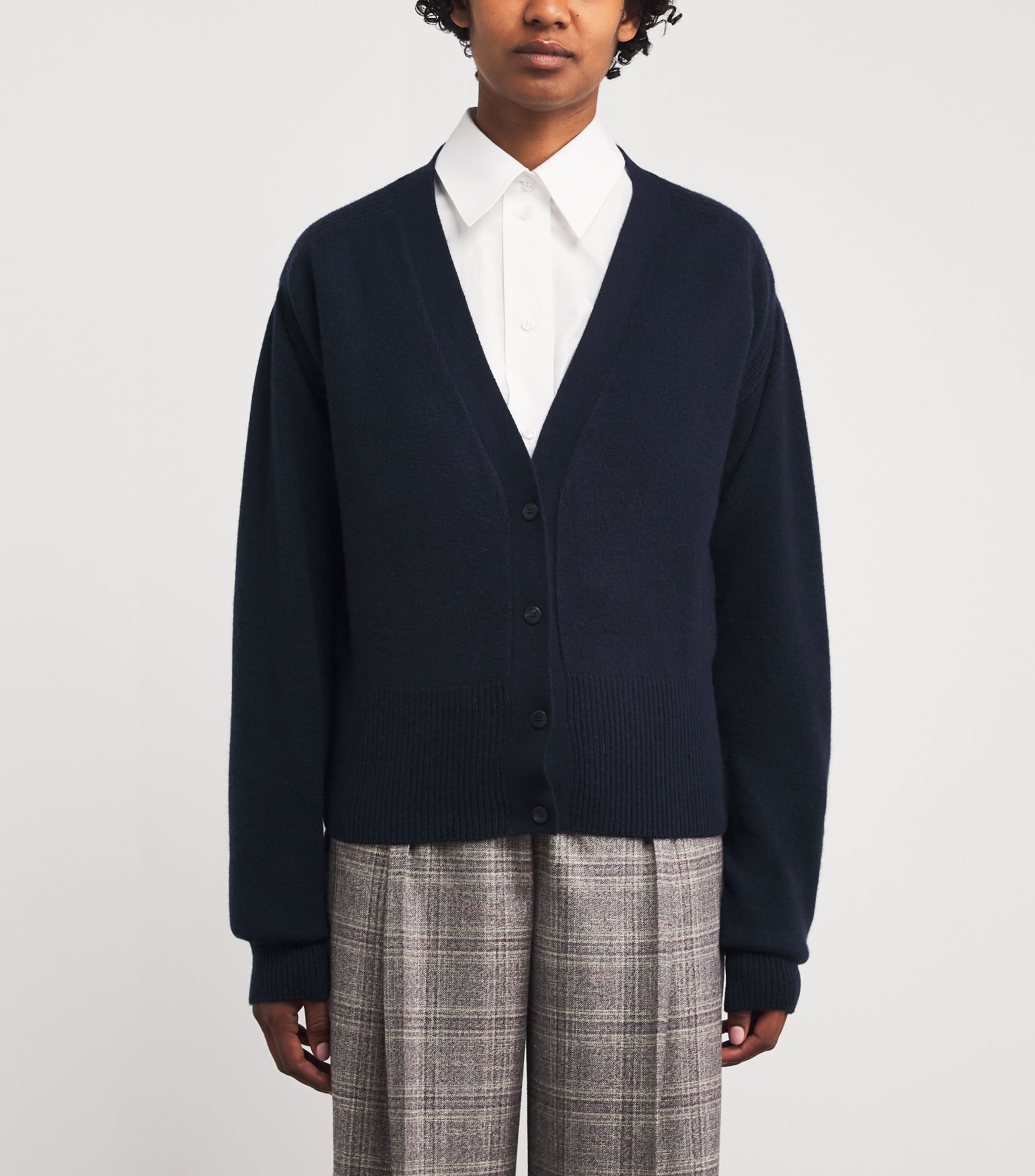 SASUPHI Navy Cashmere Iconic Cardigan | Harrods US