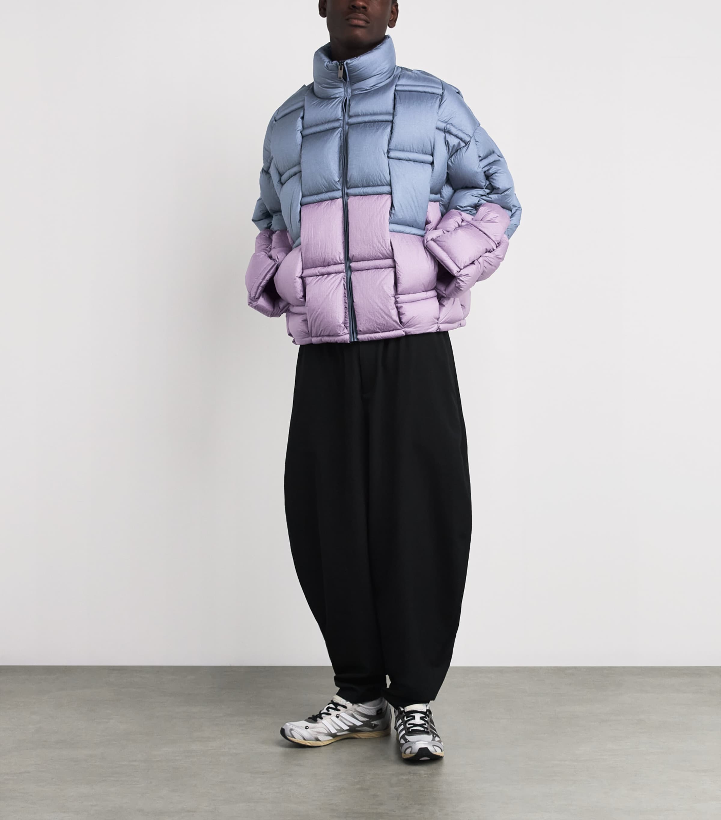 3D Down-Filled Puffer Jacket MTLLIC BLU\PWDR PNK Image 2