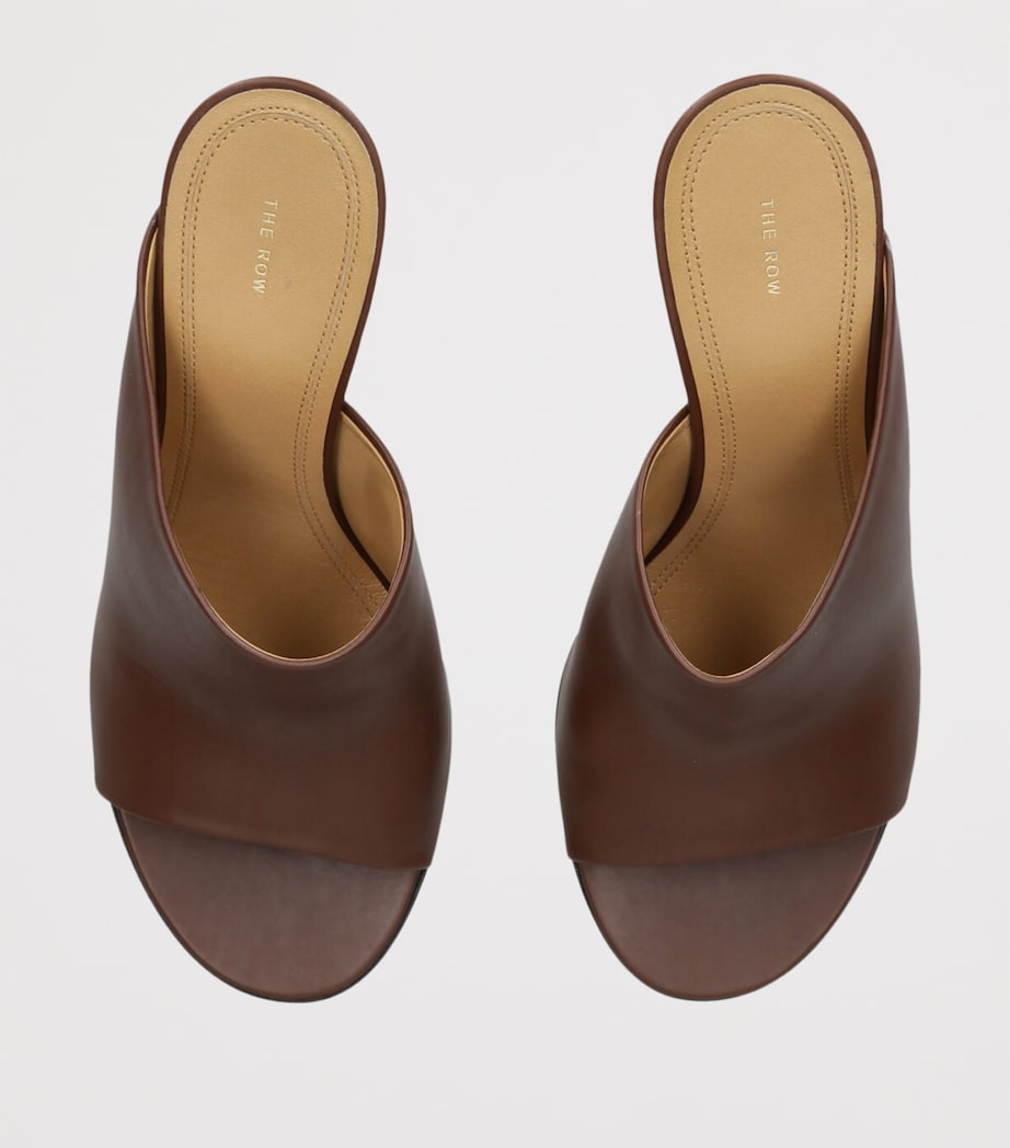 Signum Leather Heeled Mules MID BROWN Image 5