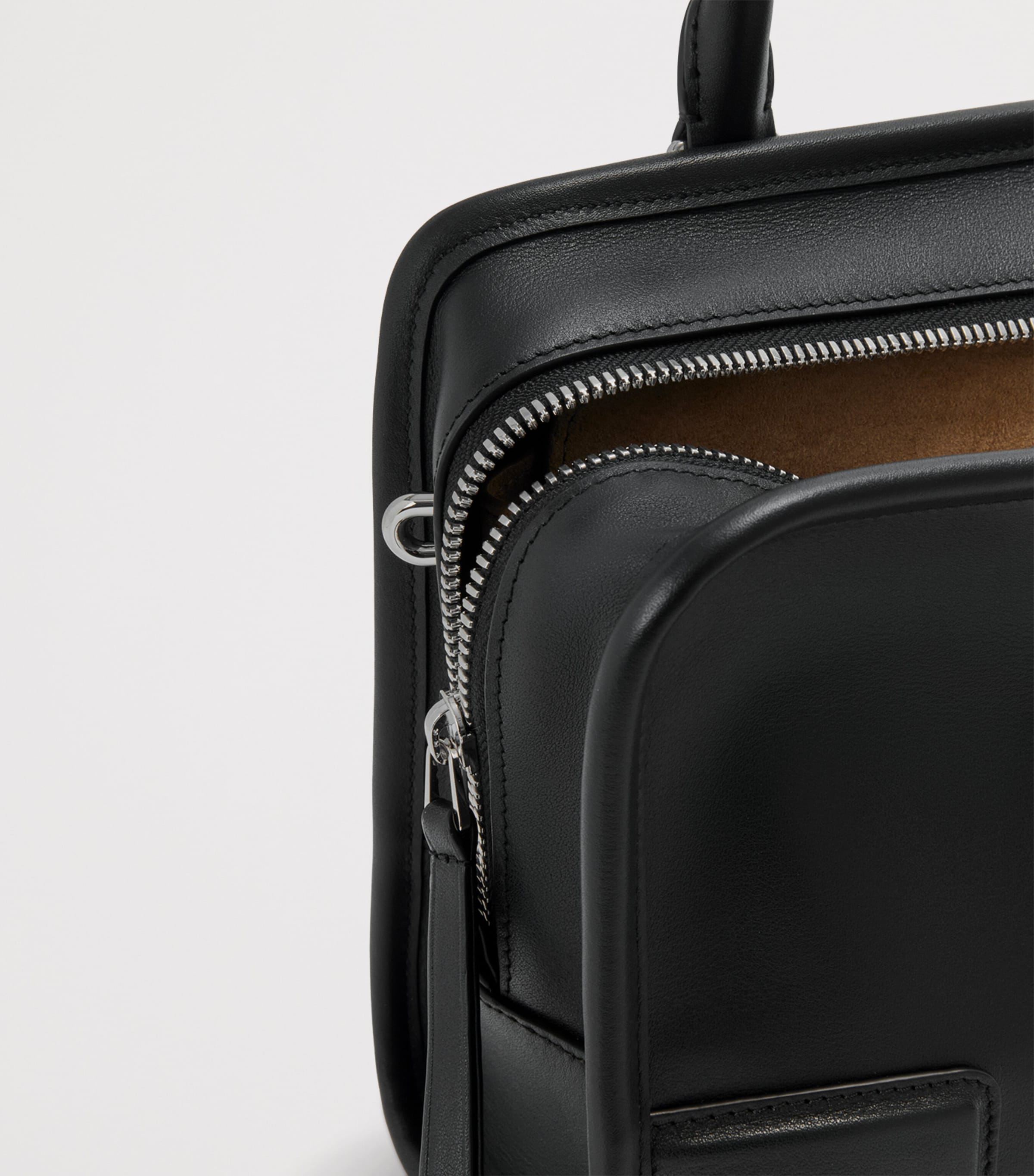 LOEWE Small Leather Amazona 180 Top-Handle Bag Black Image 16