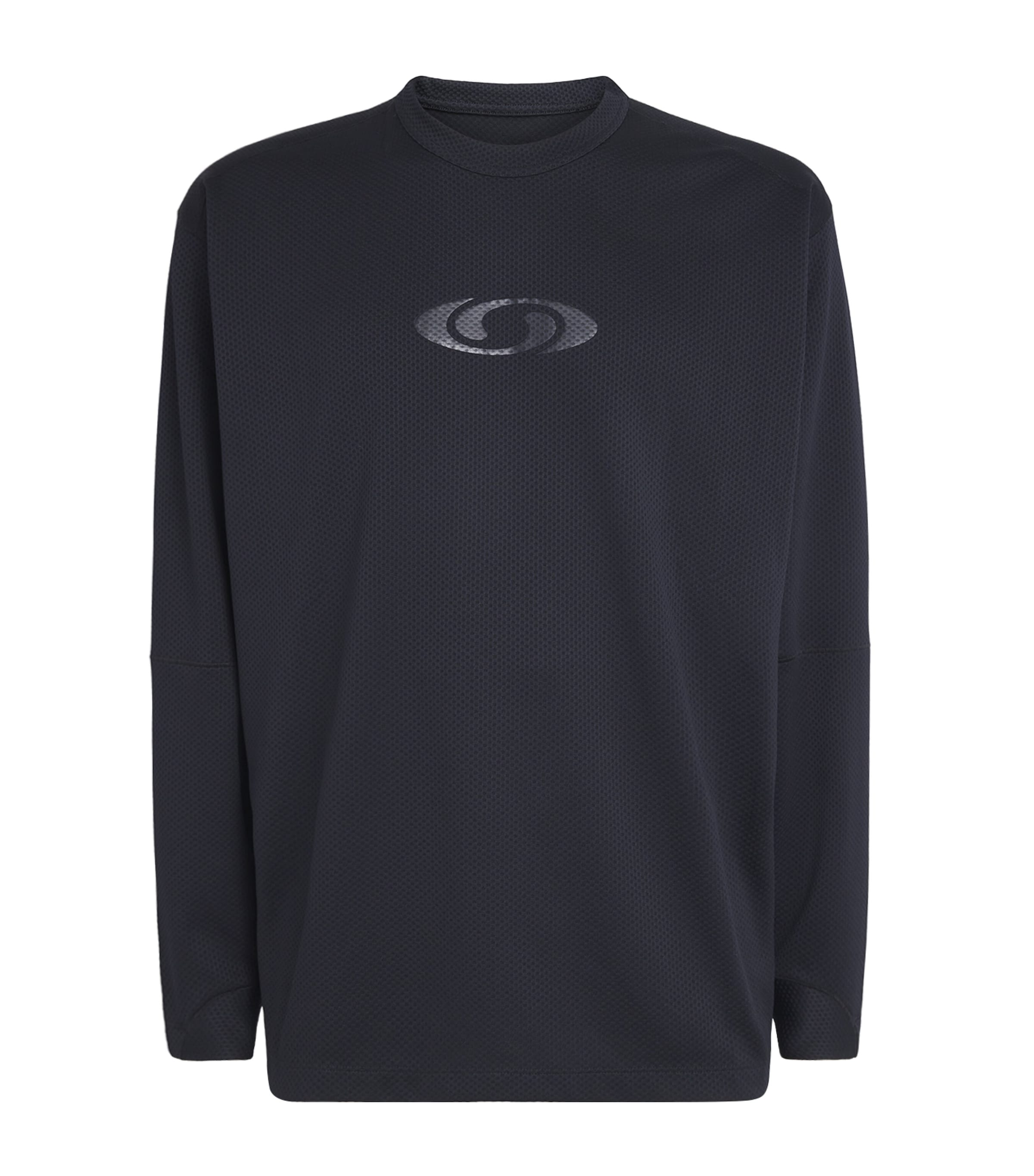 MM6 Maison Margiela Black x Salomon Logo Long-Sleeve T-Shirt