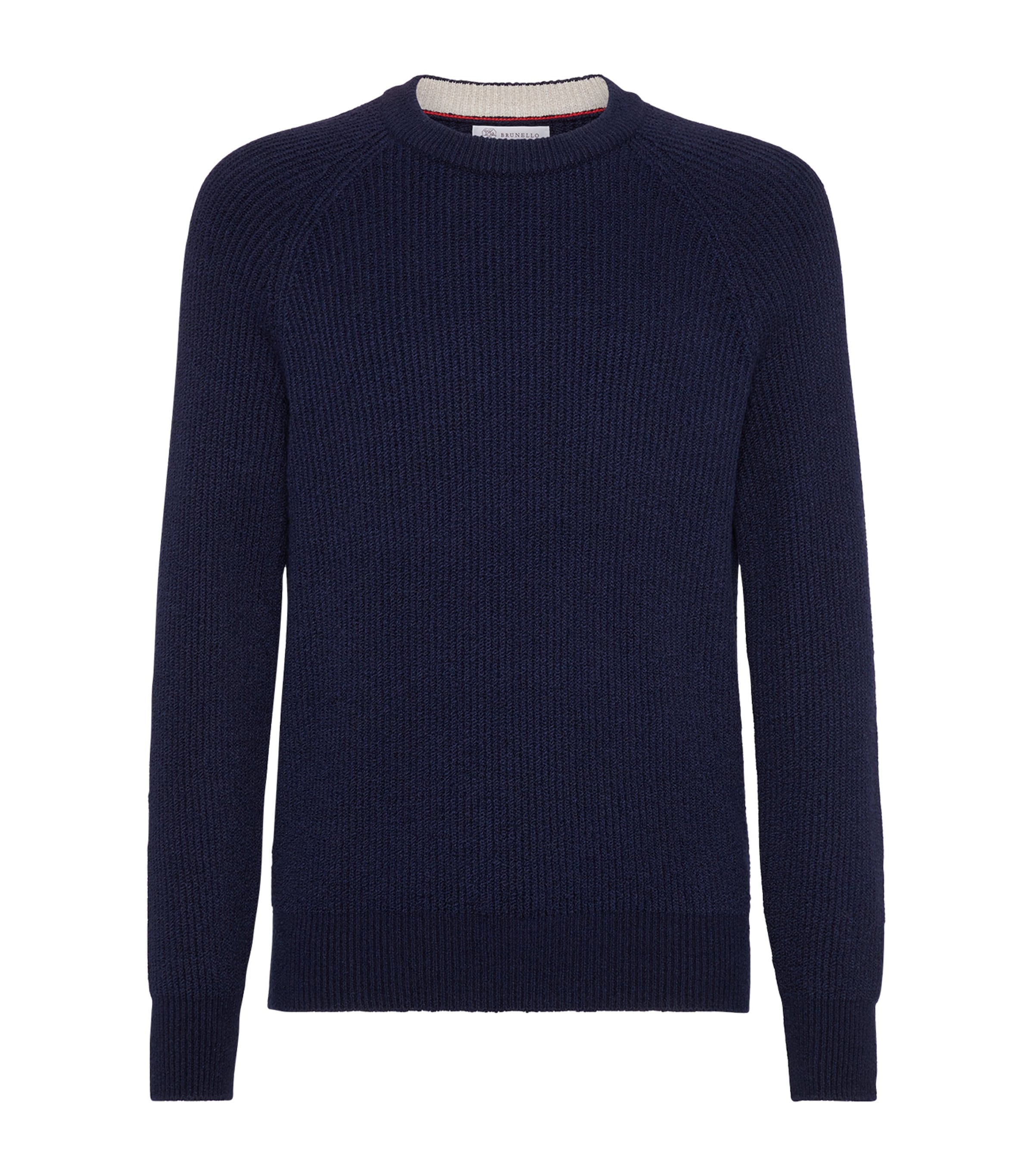 Brunello Cucinelli Ribbed Sweater Sweaters And Cardigans In Blue