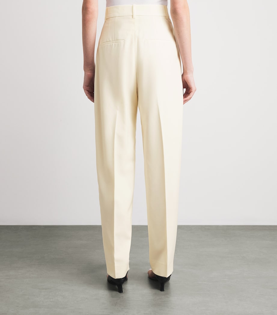 Róhe Womens Virgin Wool Daria Trousers Off White Image 5
