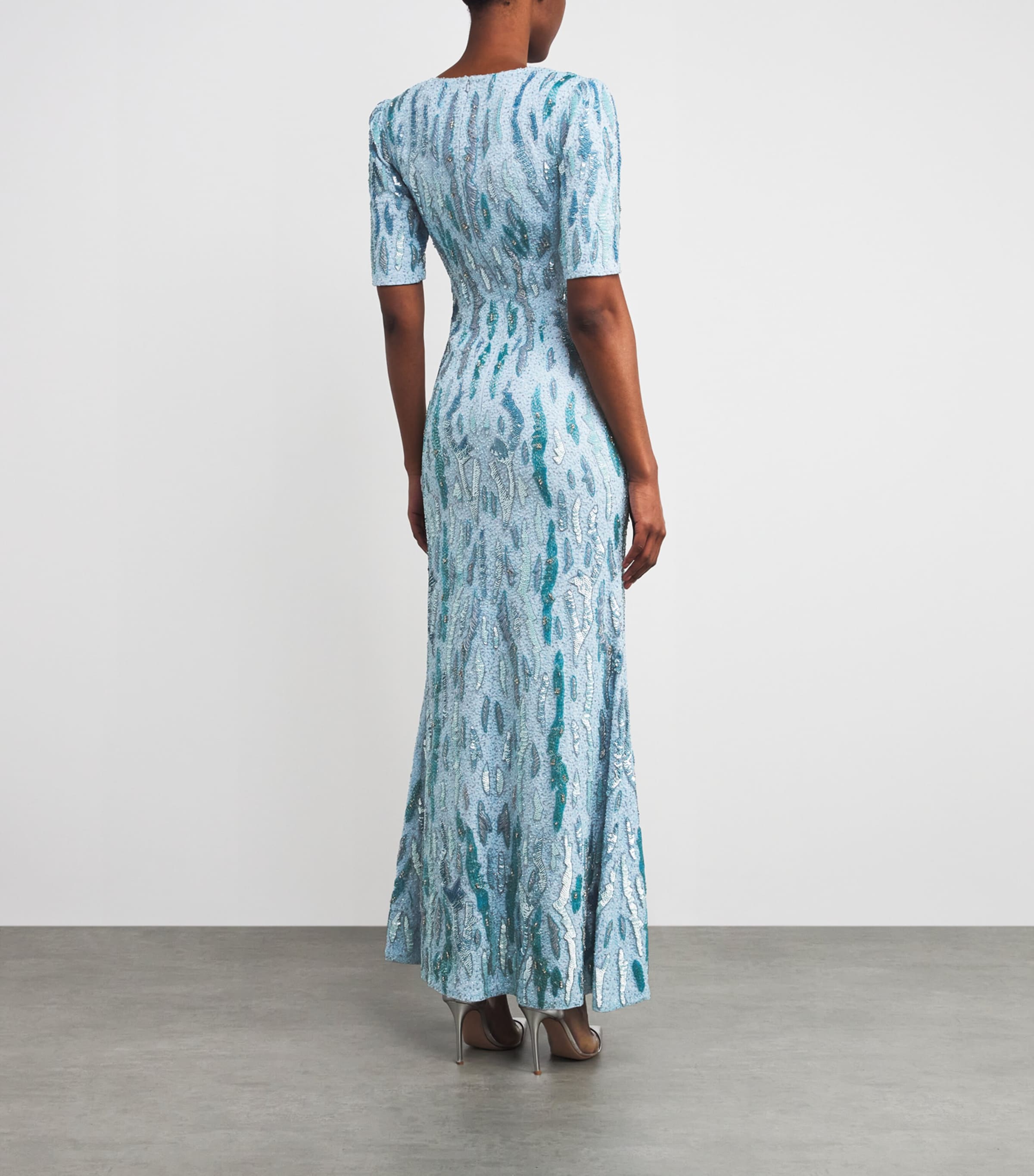 Sequin Tiana Gown BLUE Image 3