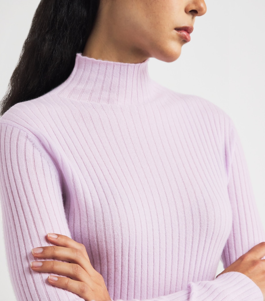 arch 4 Womens Cashmere High-Neck Ariana Top Lilac Image 6