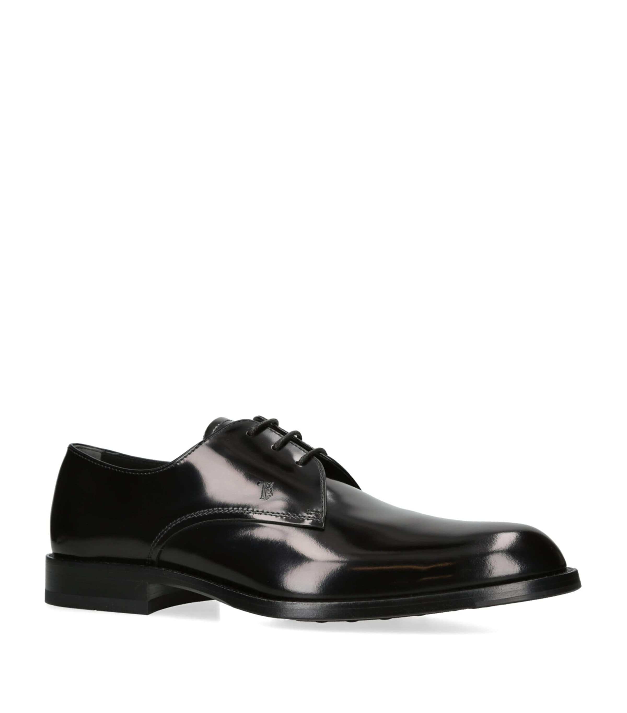 Leather Derby Shoes BLACK Image 3