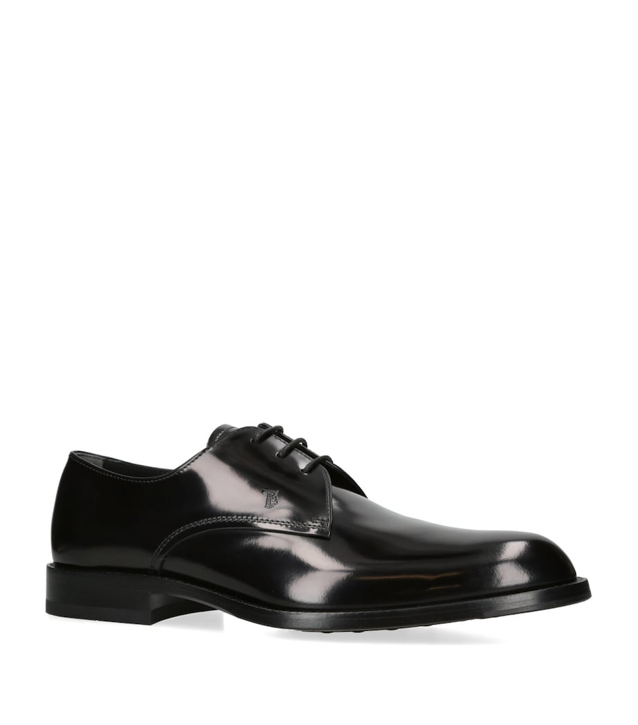 Leather Derby Shoes BLACK Image 3