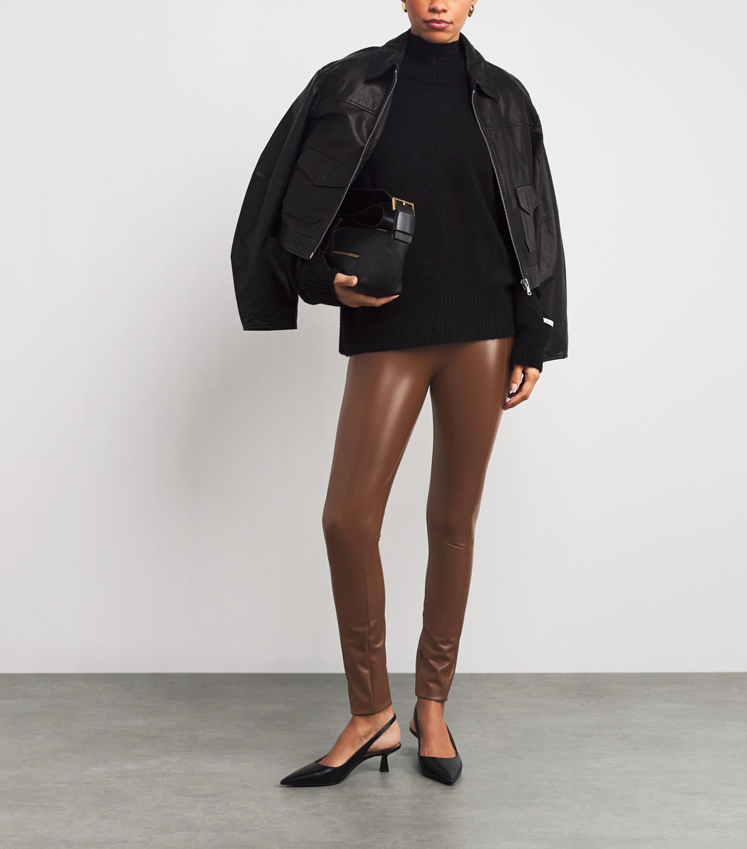 Faux Leather Edie Forming Leggings 4782 SABA Image 2