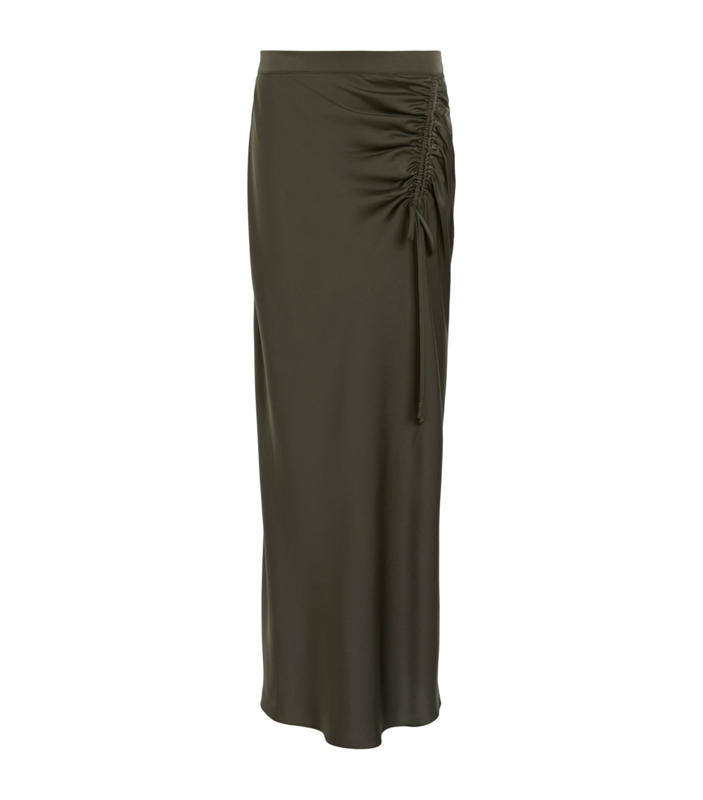 Allsaints Alexia Gathered Maxi Skirt In Green
