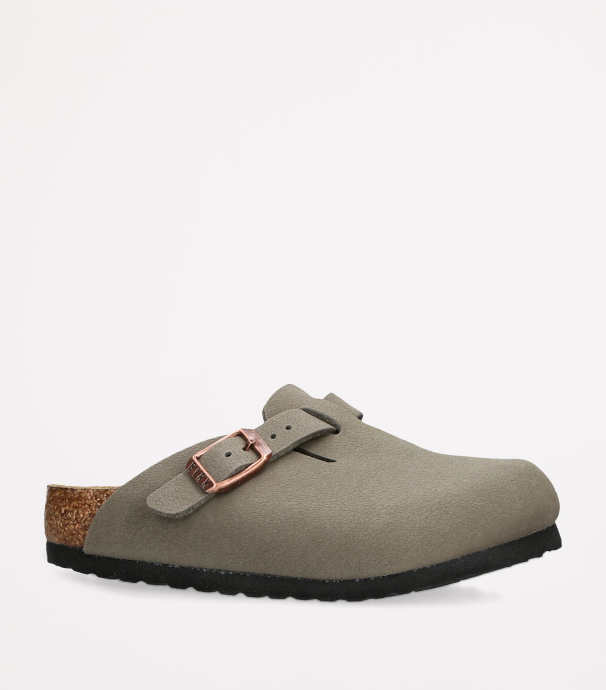 Suede Boston Clogs BROWN Image 3