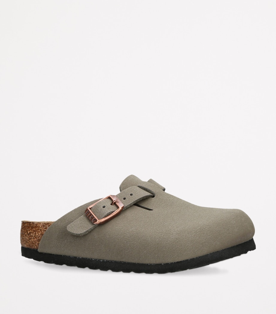 Suede Boston Clogs BROWN Image 3