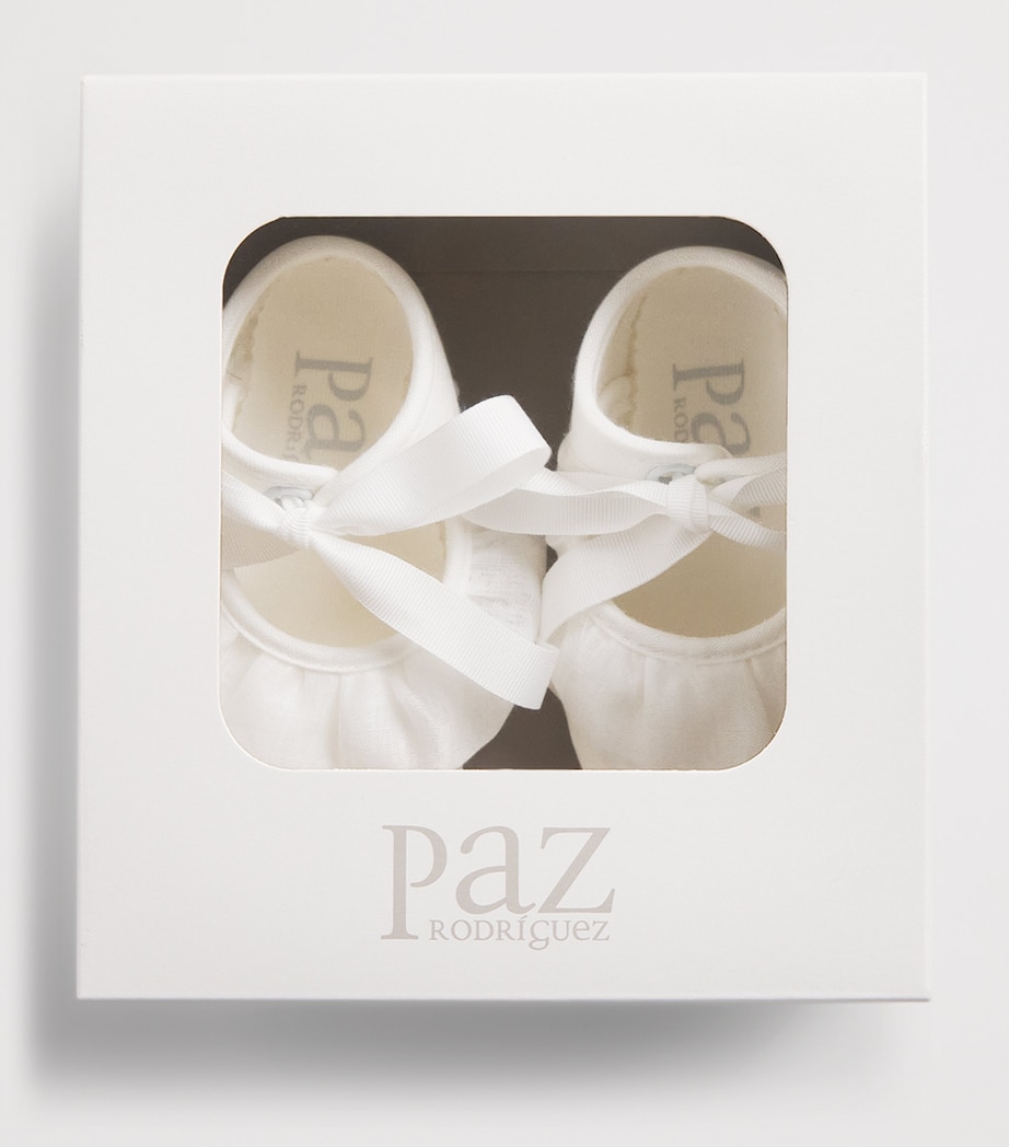 Paz Rodriguez Bow-Detail Flat Shoes Cream Image 4