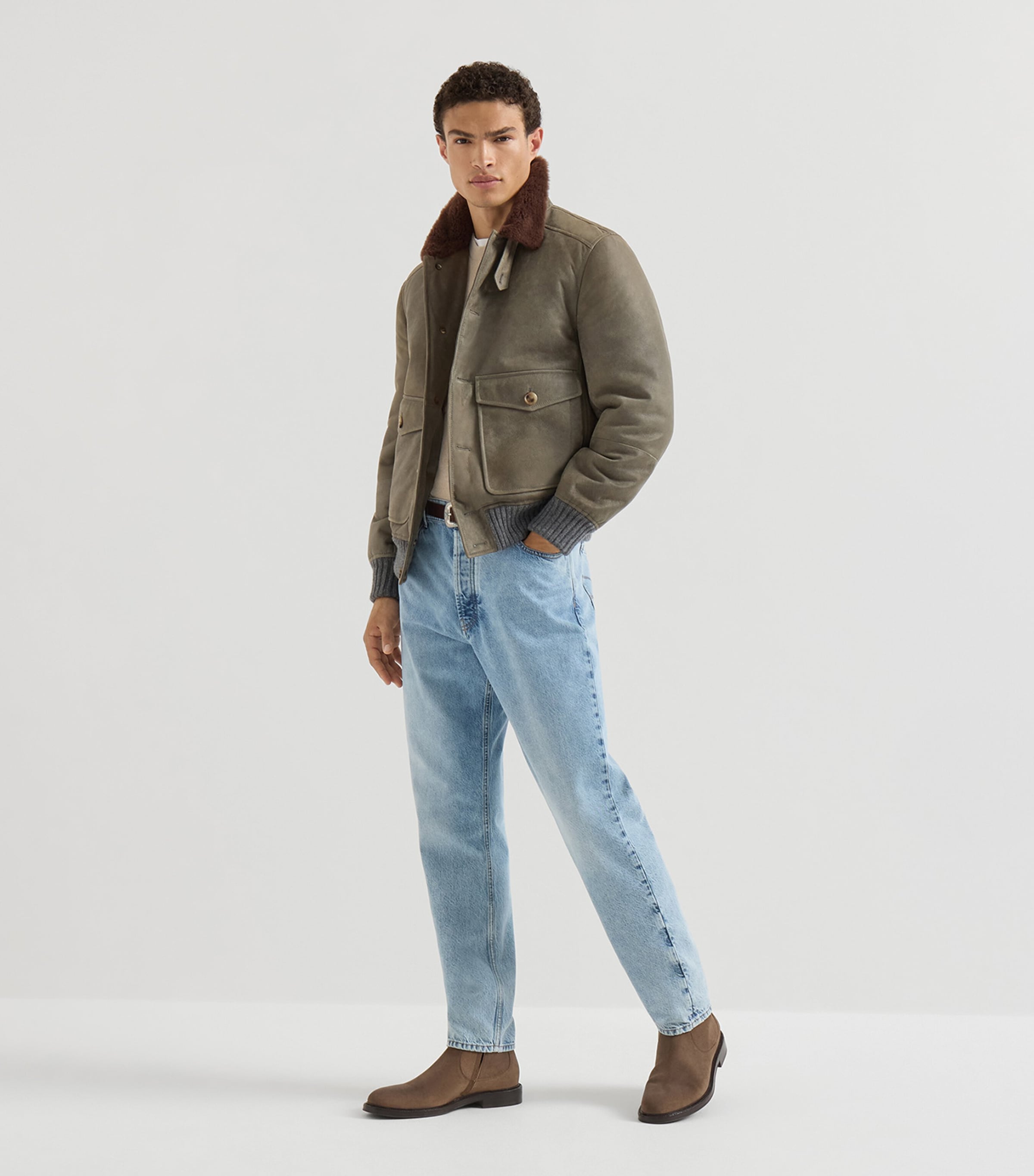 Brunello Cucinelli Mens Cashmere English Rib Sweater Image 2