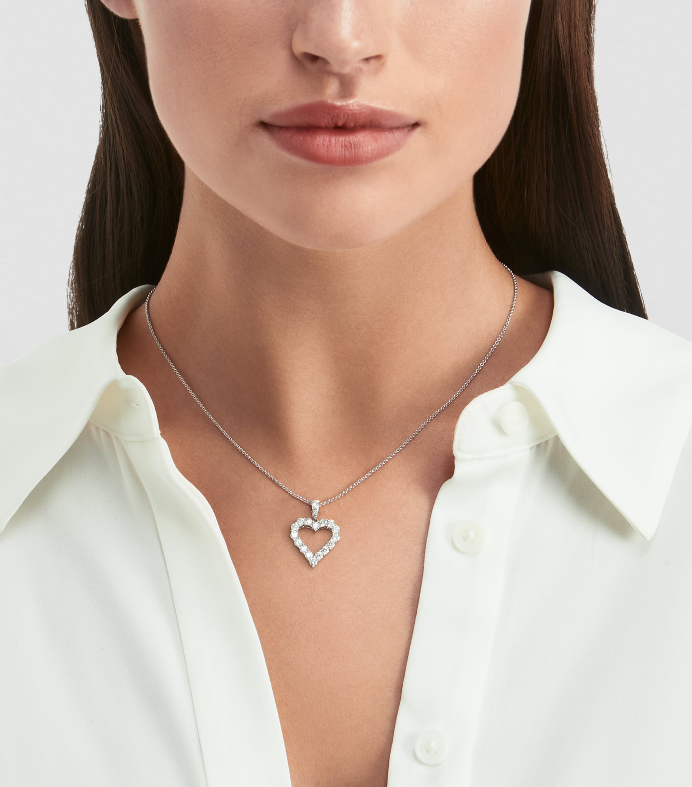 White Gold and Diamond Classic Graff Necklace WHITE GOLD Image 2