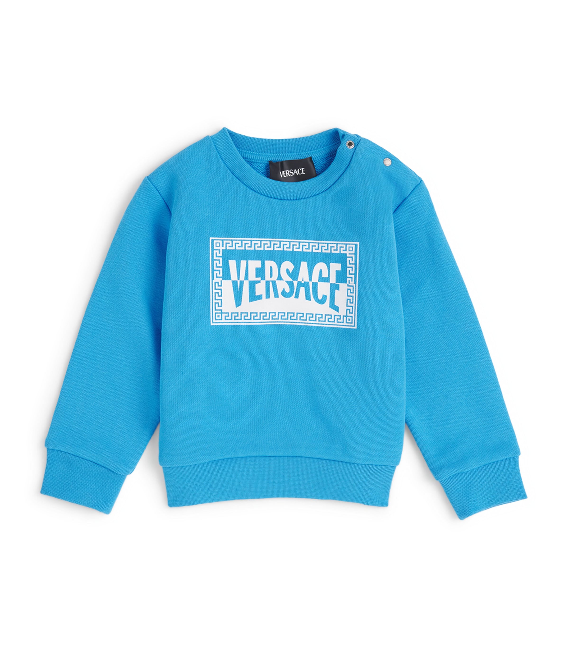 Versace Kids Cotton Logo Sweatshirt (2-5 Years) Btfly+bianc Image 1