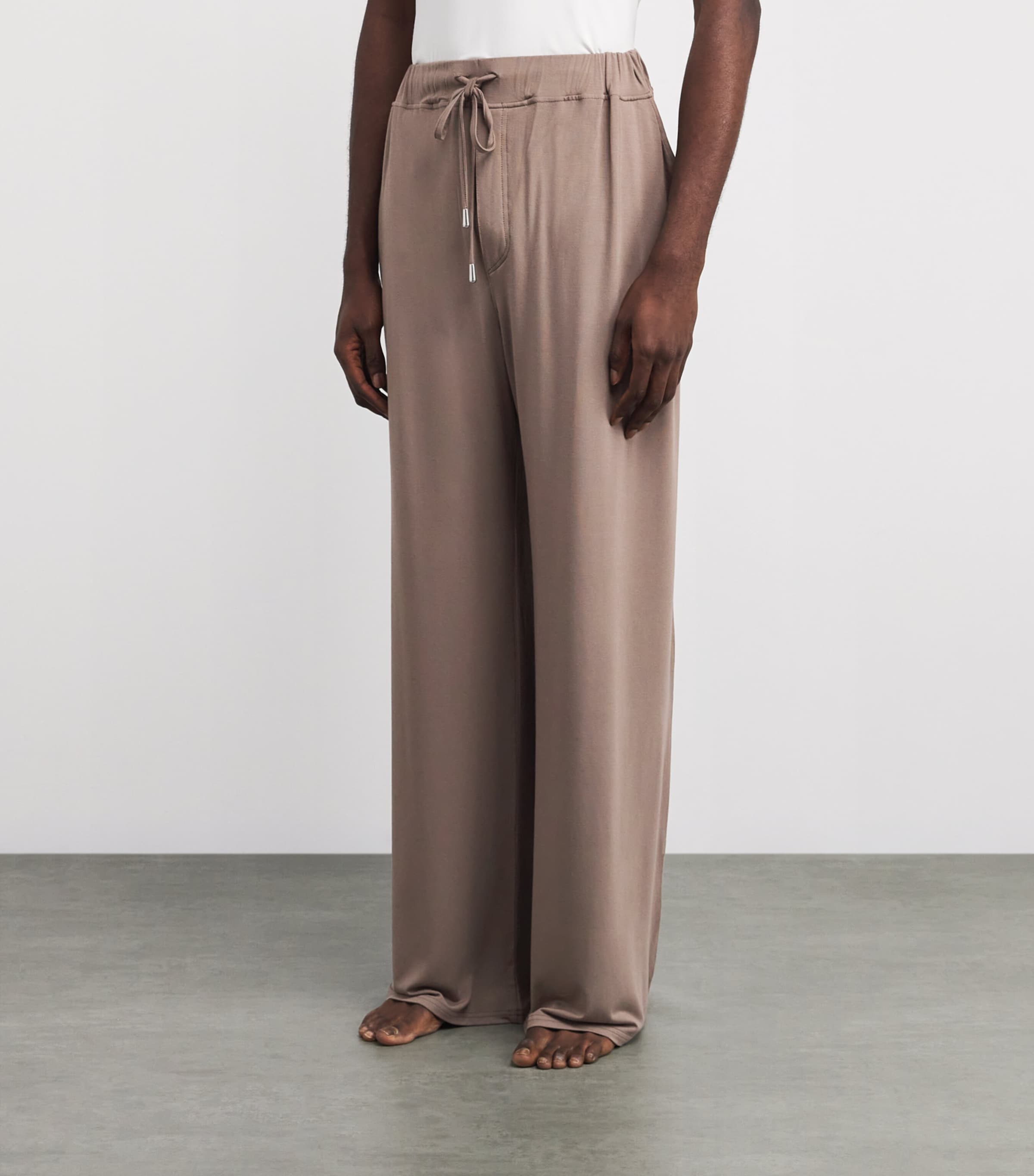 Drawstring Loose Pyjama Bottoms UMB UMBER Image 3