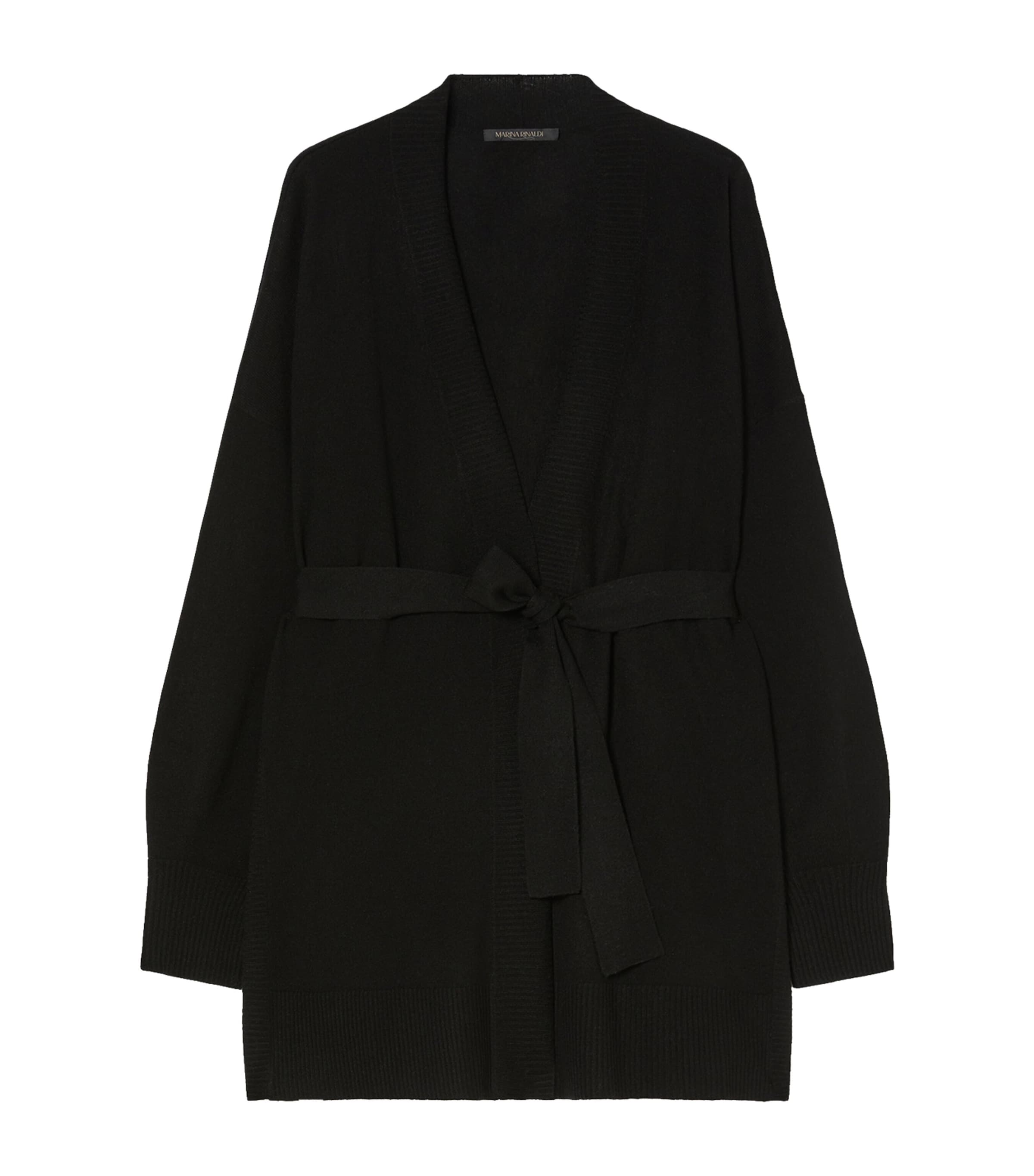 Shop Marina Rinaldi Cashmere Echi Cardigan In Black