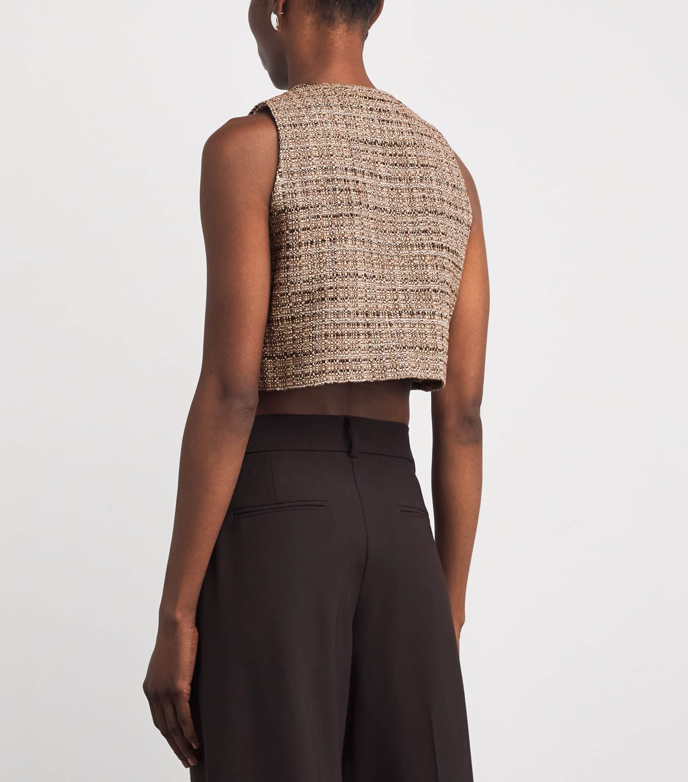 Tweed Vest BROWN Image 4