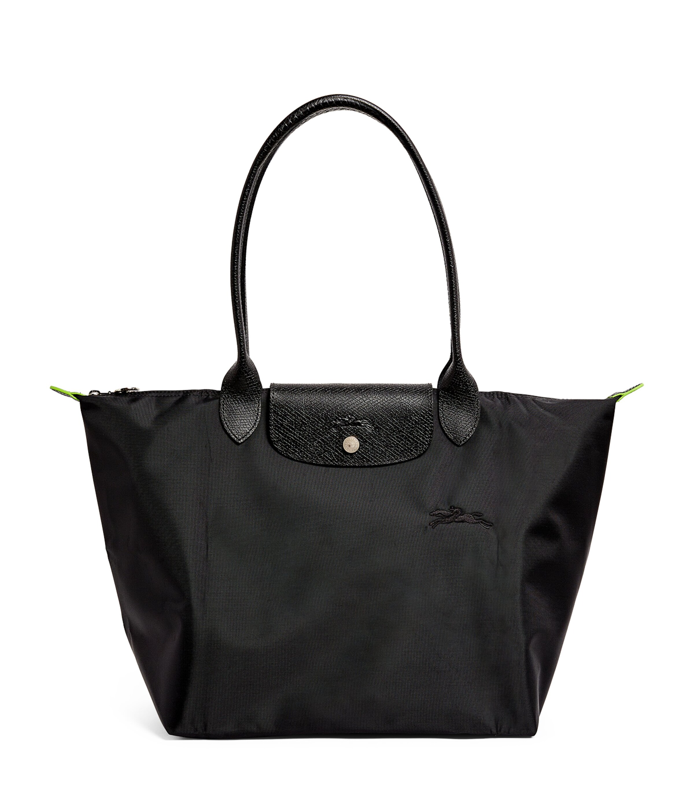 Large Le Pliage Green Tote Bag 001 BLACK Image 1