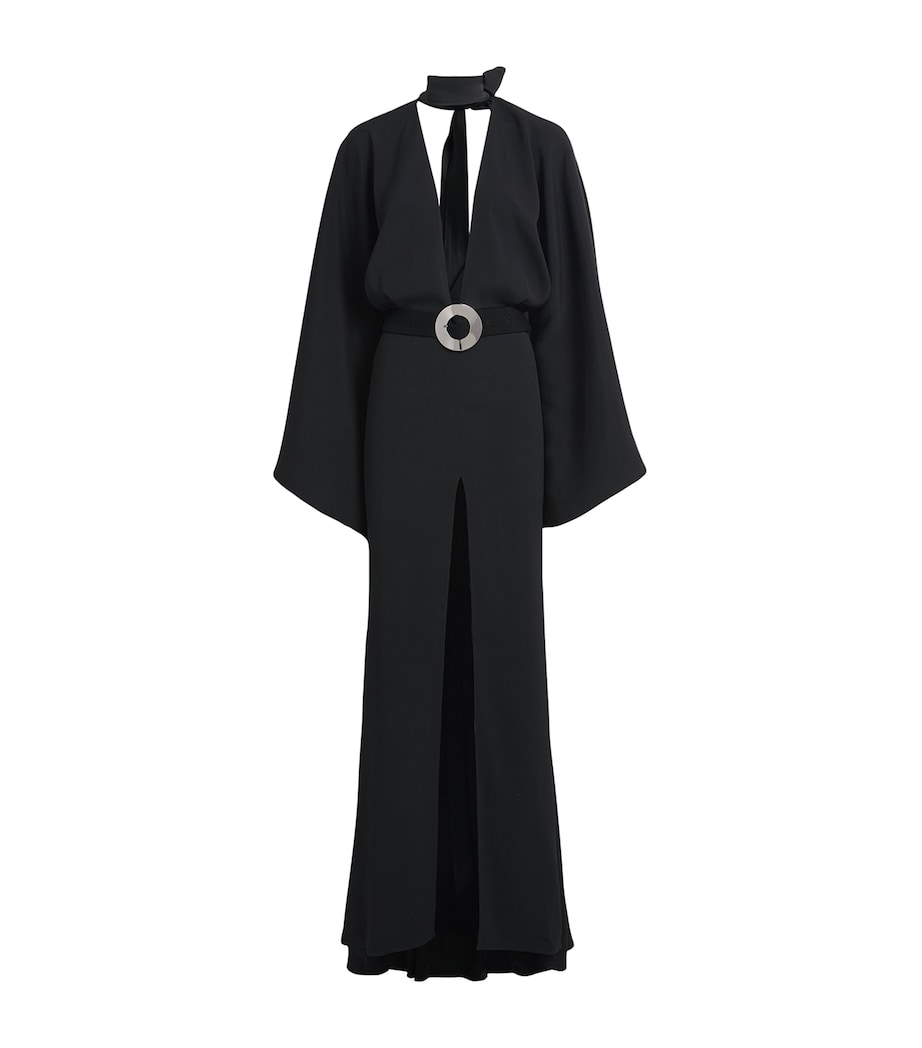 Belted Florida Kaftan Gown BLACK Image 1