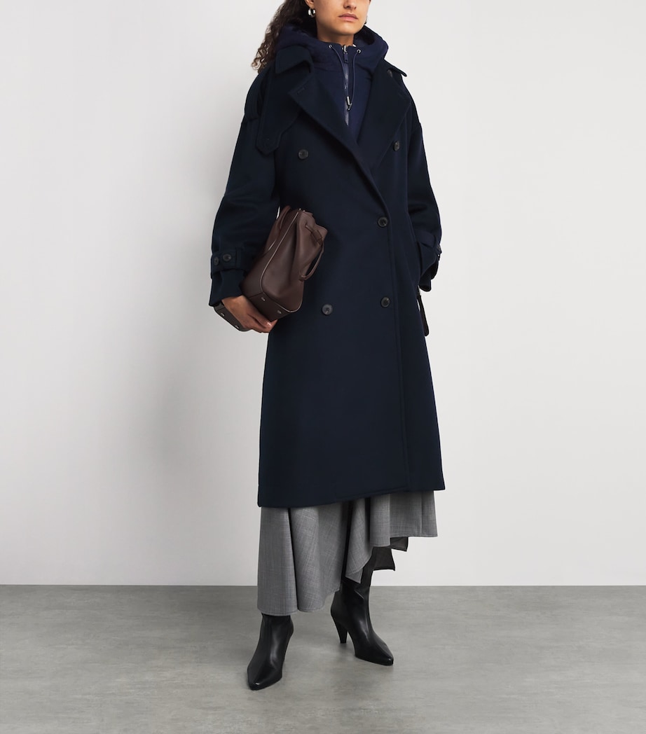 Sleeveless Hooded Jacket NAVY Image 2