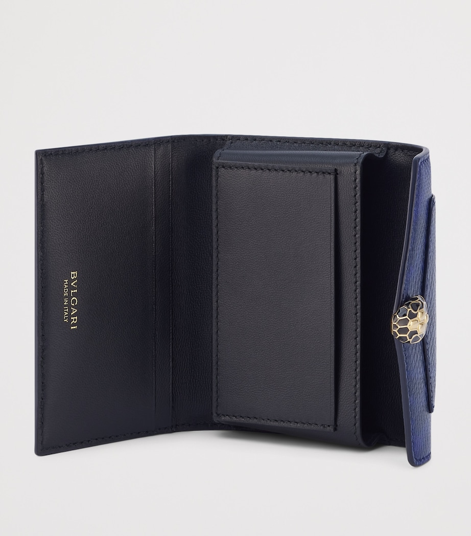 Karung Leather Serpenti Forever Card Holder BLUE Image 3