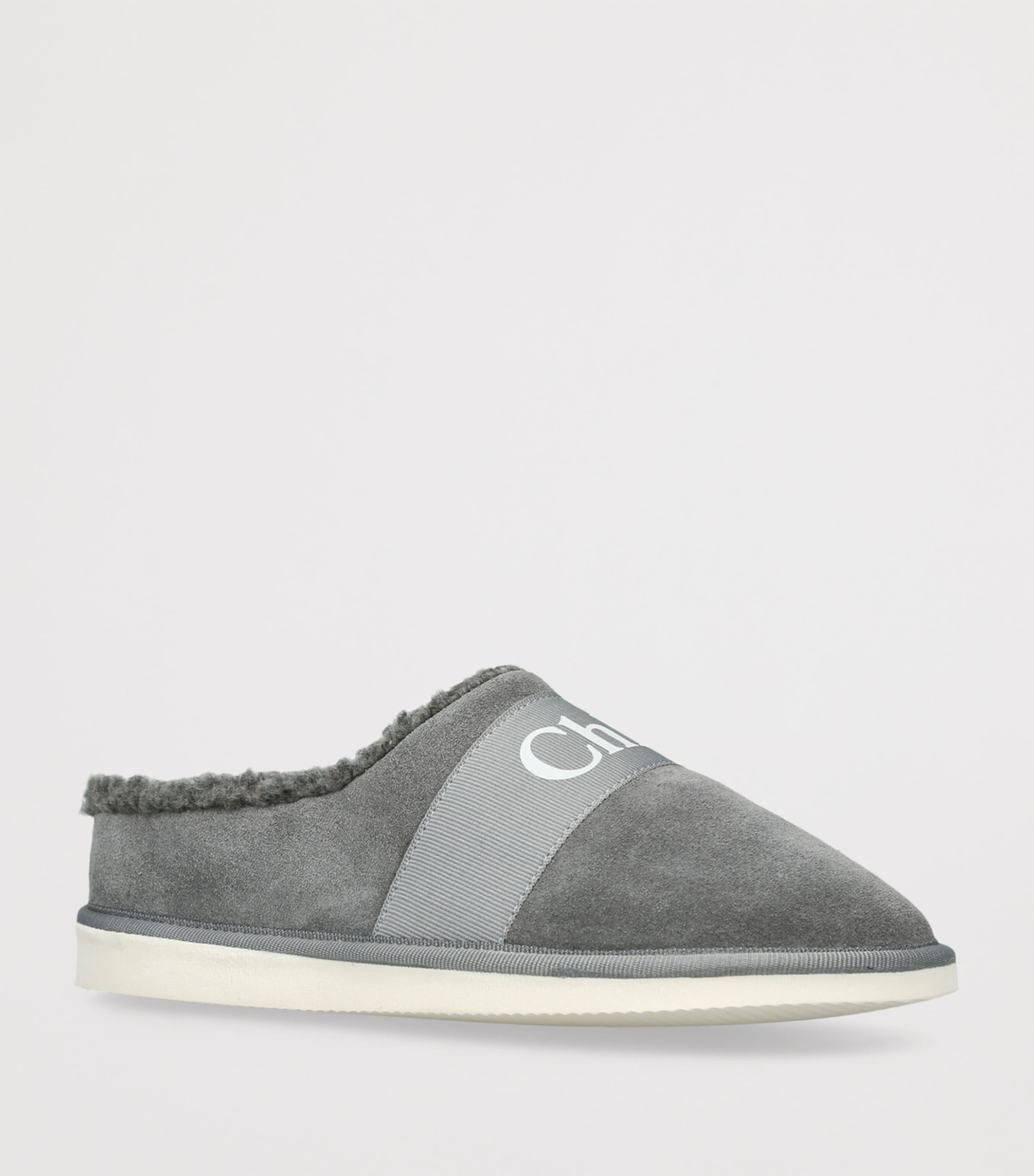 Suede Shearling-Lined Slipper GREY Image 3