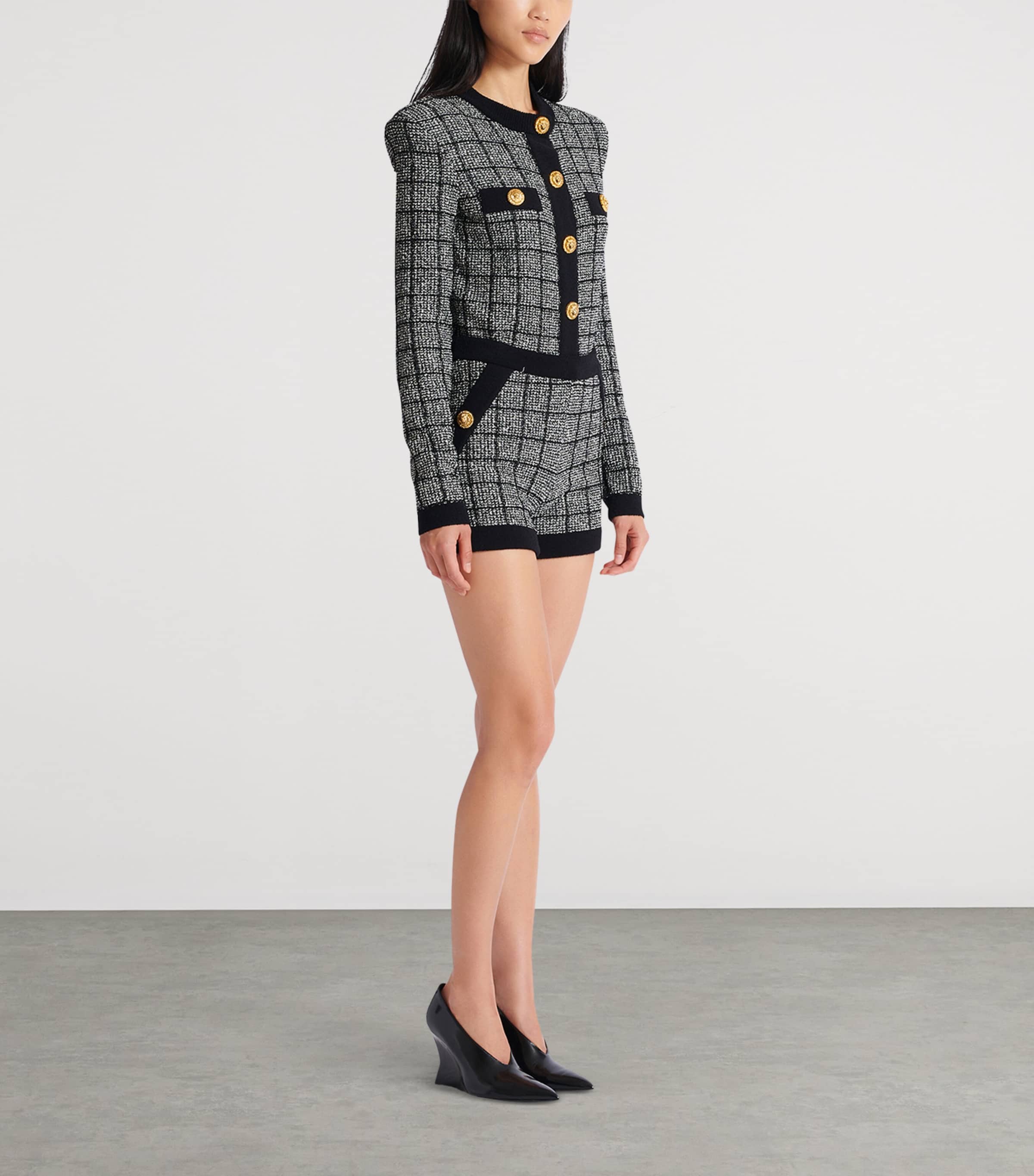 Tweed Check Shorts EER NOIR/NATUREL Image 2