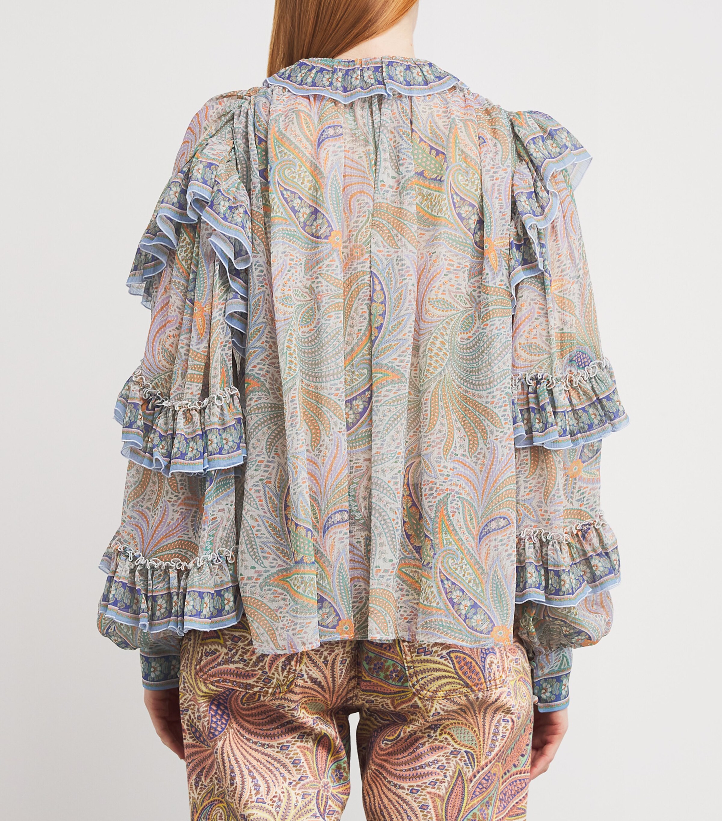 Silk Ruffle Blouse X0830 Image 4