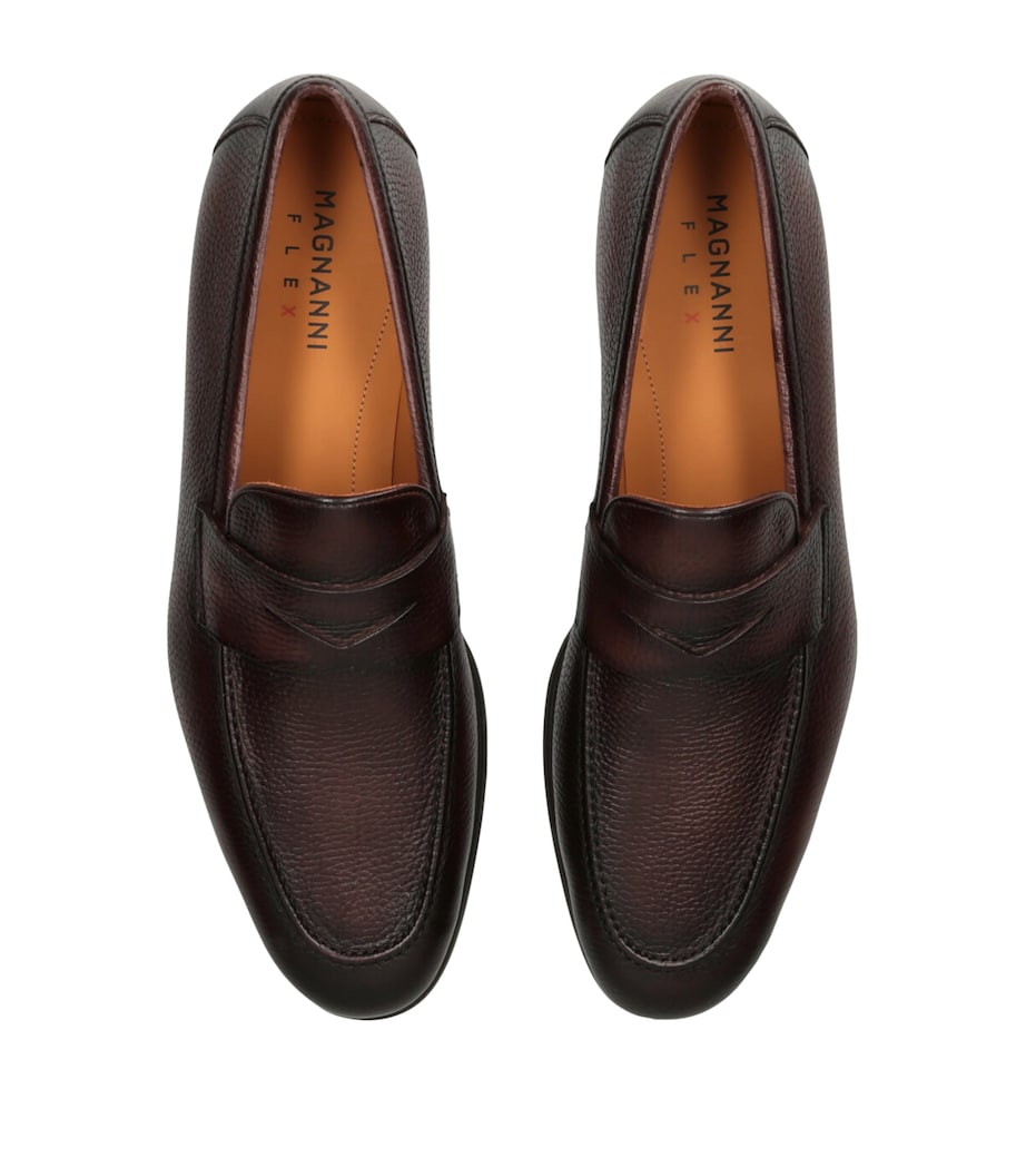 Grained-Leather Diezma Loafers MID BROWN Image 4