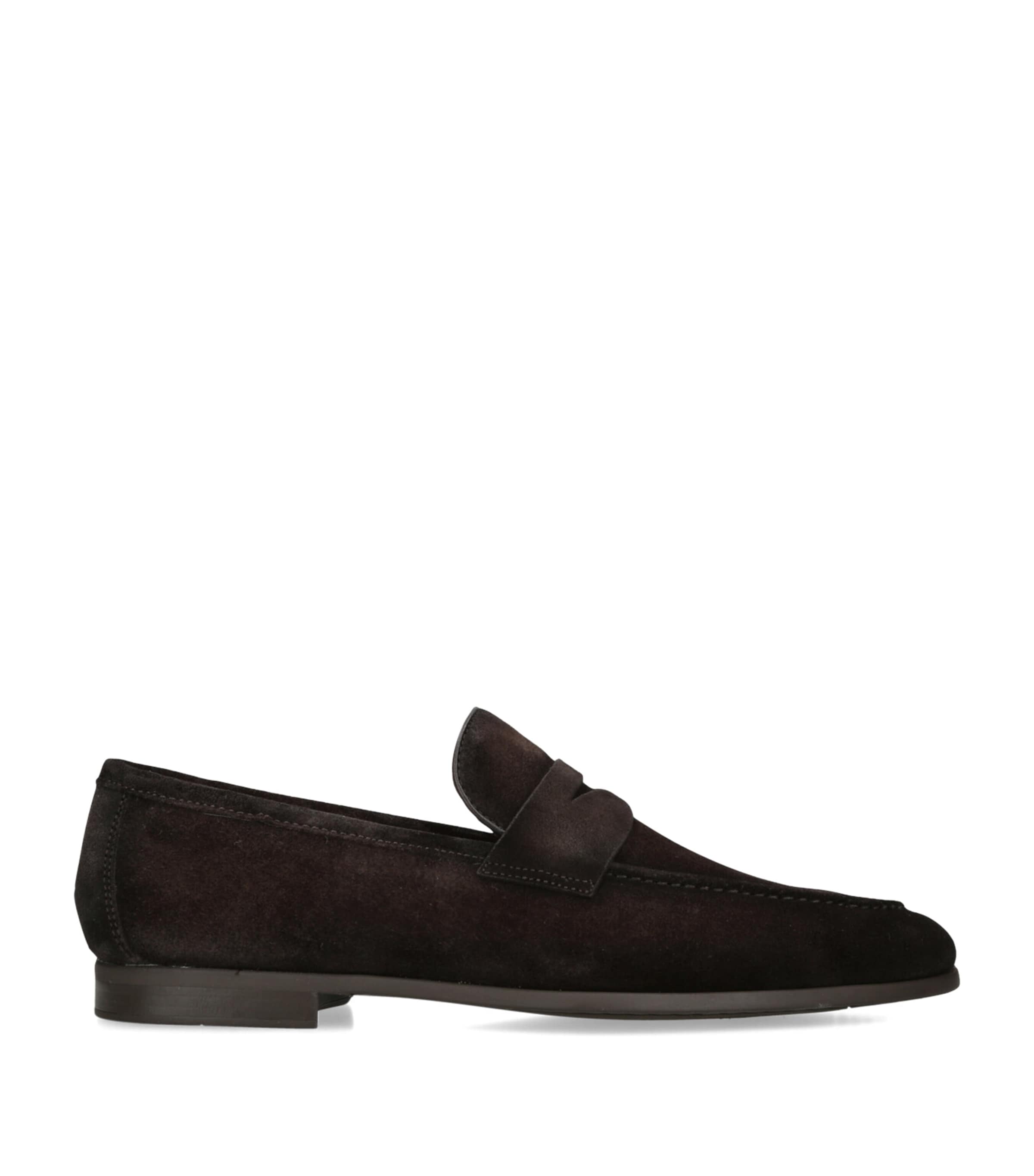 Shop Magnanni Suede Diezma Loafers In Brown