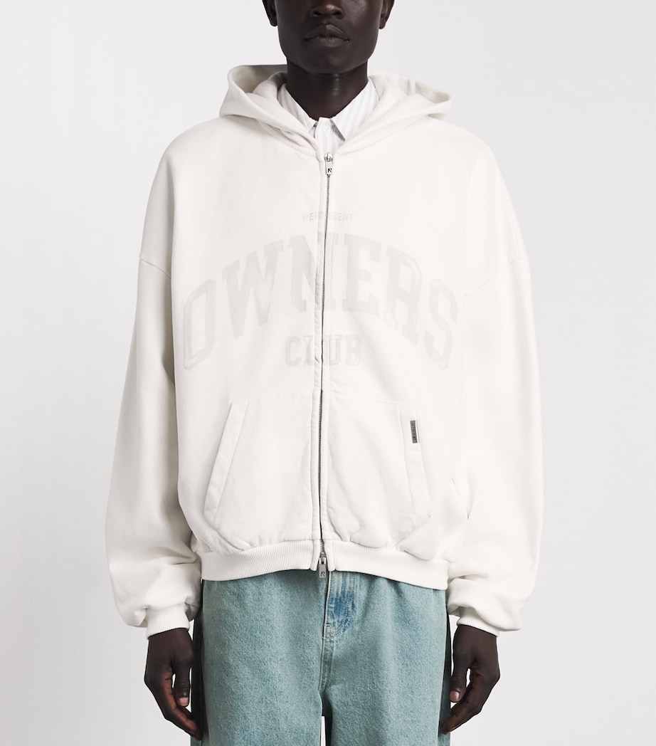 Represent Mens Cotton Owners Club Hoodie Chalk Image 4
