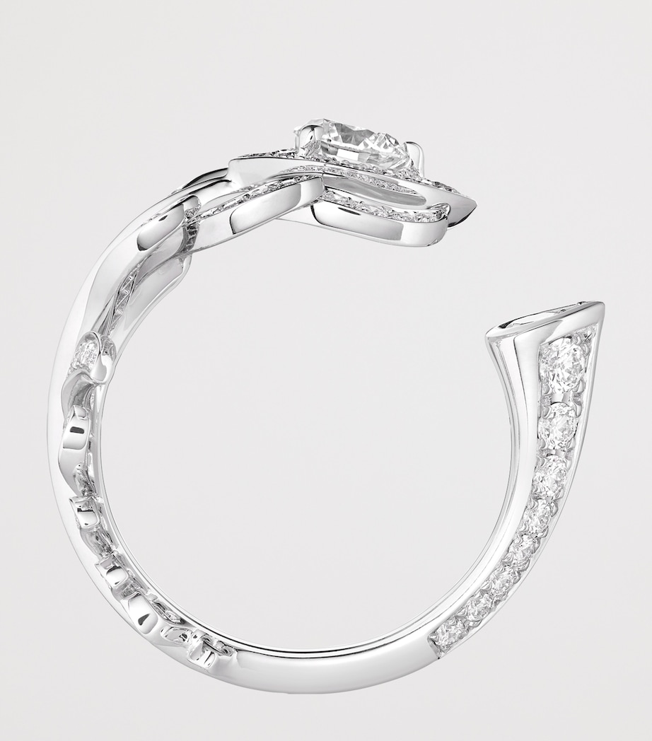Boucheron White Gold and Diamond Plume de Paon Ring White Gold Image 4