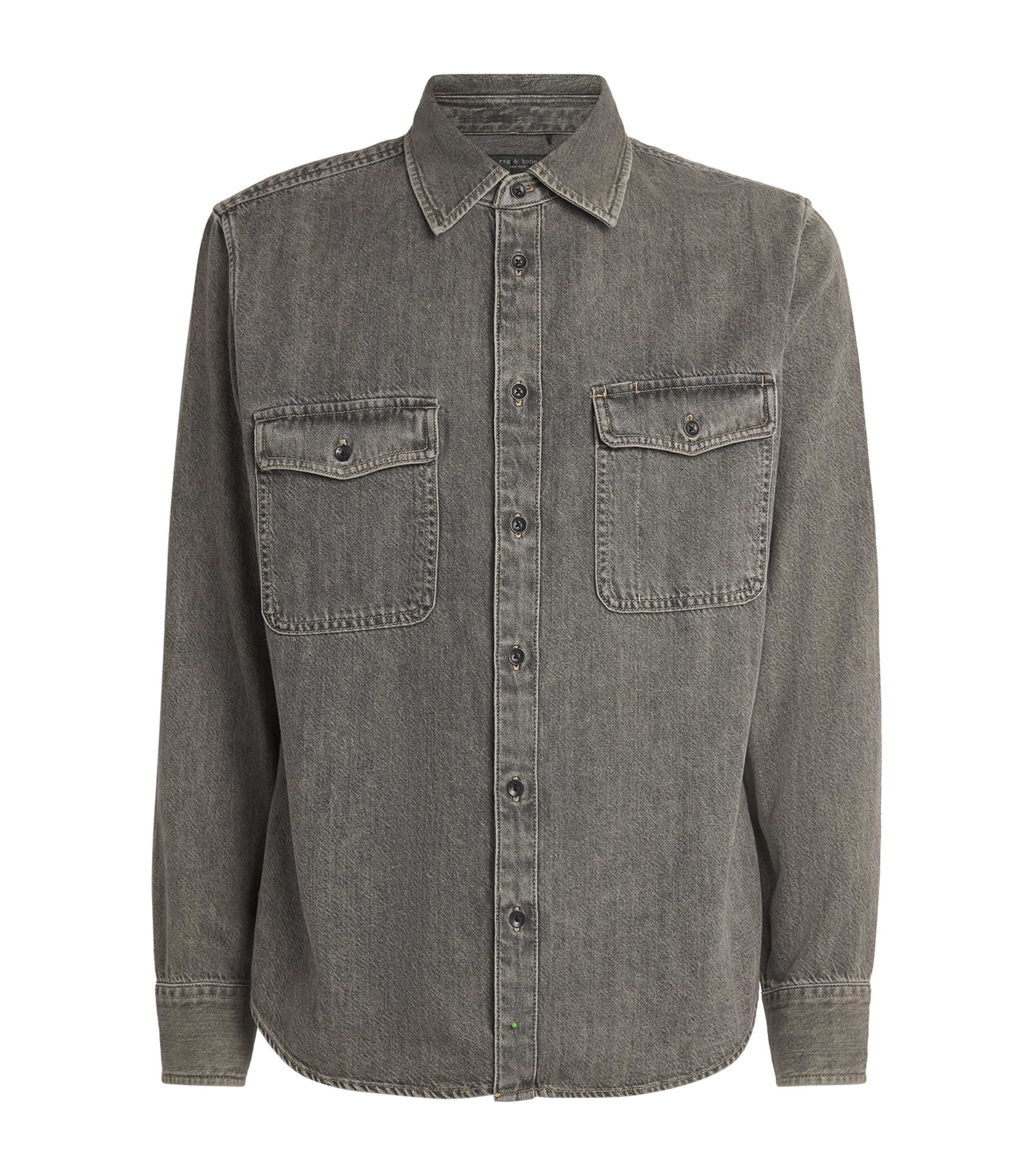 Rag & Bone Denim Overshirt In Green