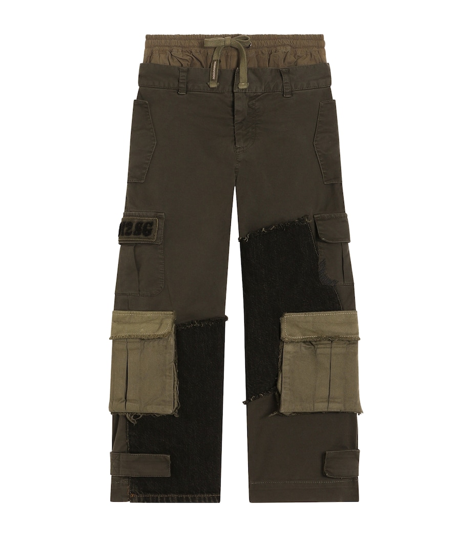 Dolce&Gabbana Kids Gabardine-Canvas Cargo Trousers (8-12+ Years) Combined Colou Image 1