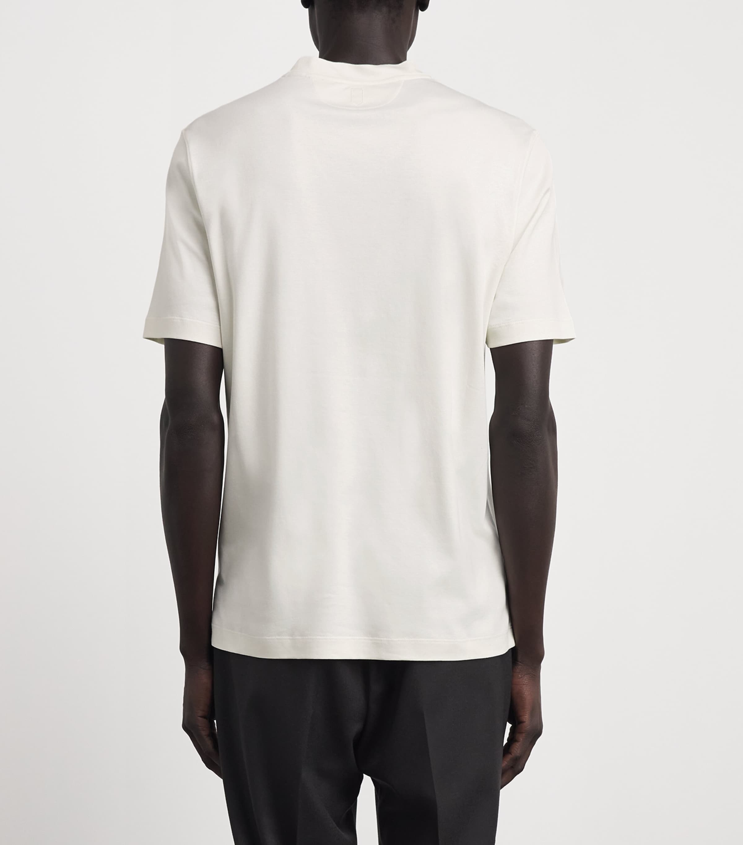 Canali Mens Cotton T-Shirt White Image 5