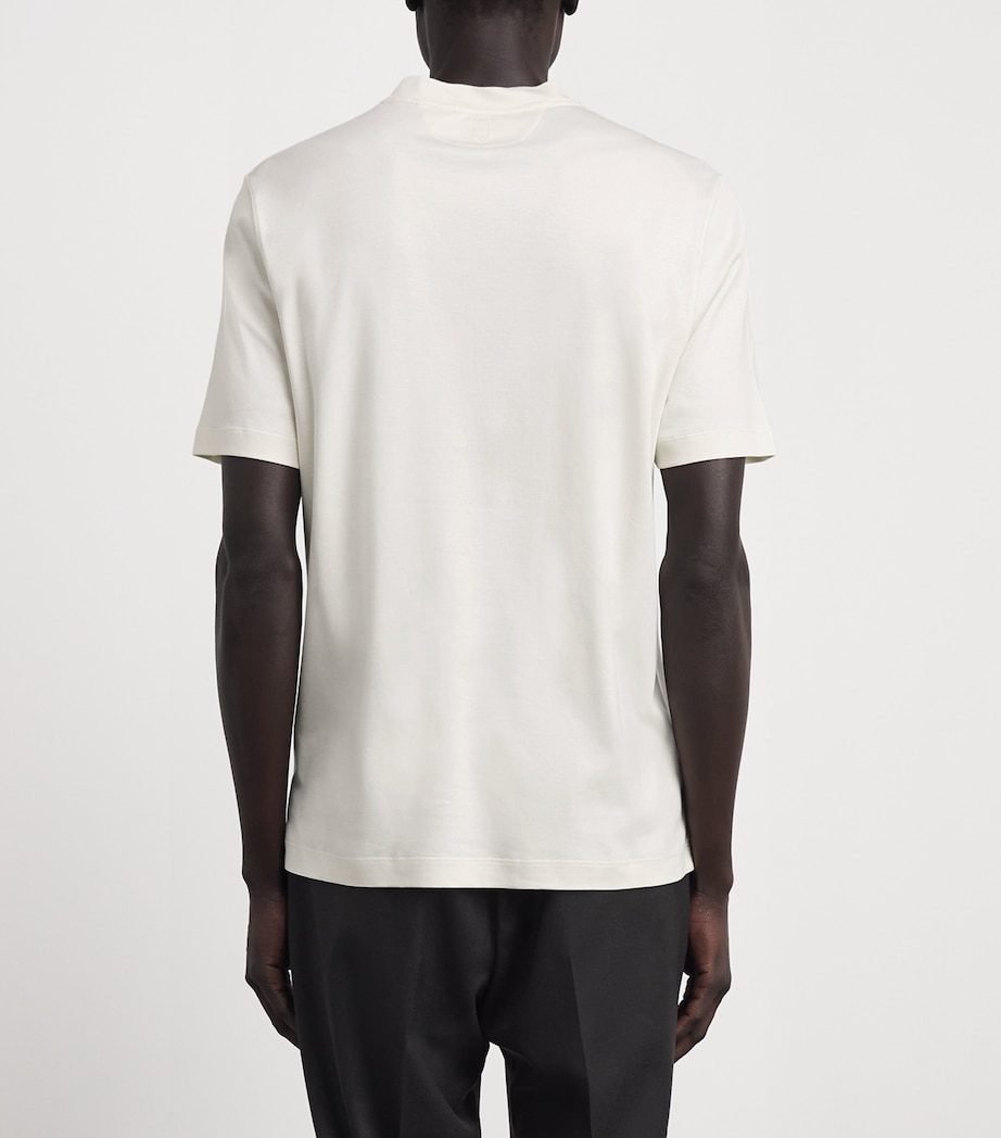 Canali Mens Cotton T-Shirt White Image 5