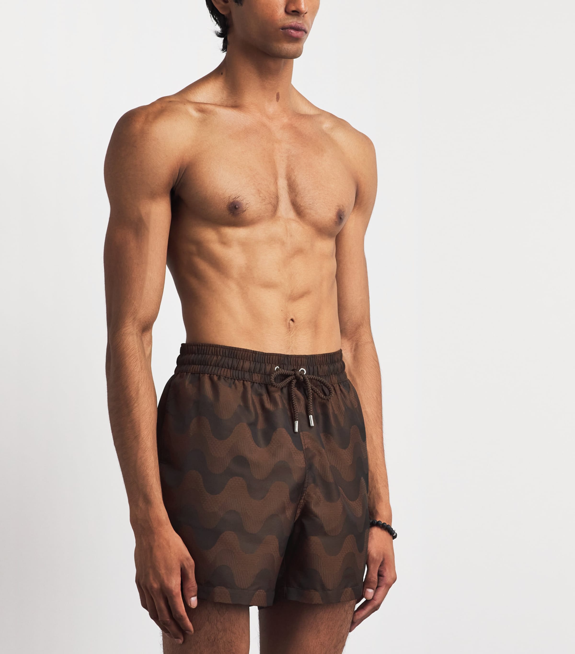 Frescobol Carioca Mens Printed Rio Swim Shorts Cacao Image 4