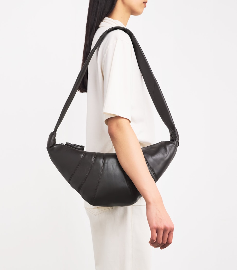Lemaire Medium Nappa Leather Croissant Bag Chocolate Image 2