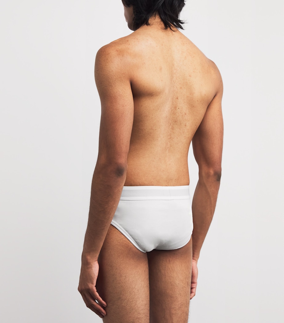 Stretch-Cotton Logo Briefs U0002 WHITE Image 3