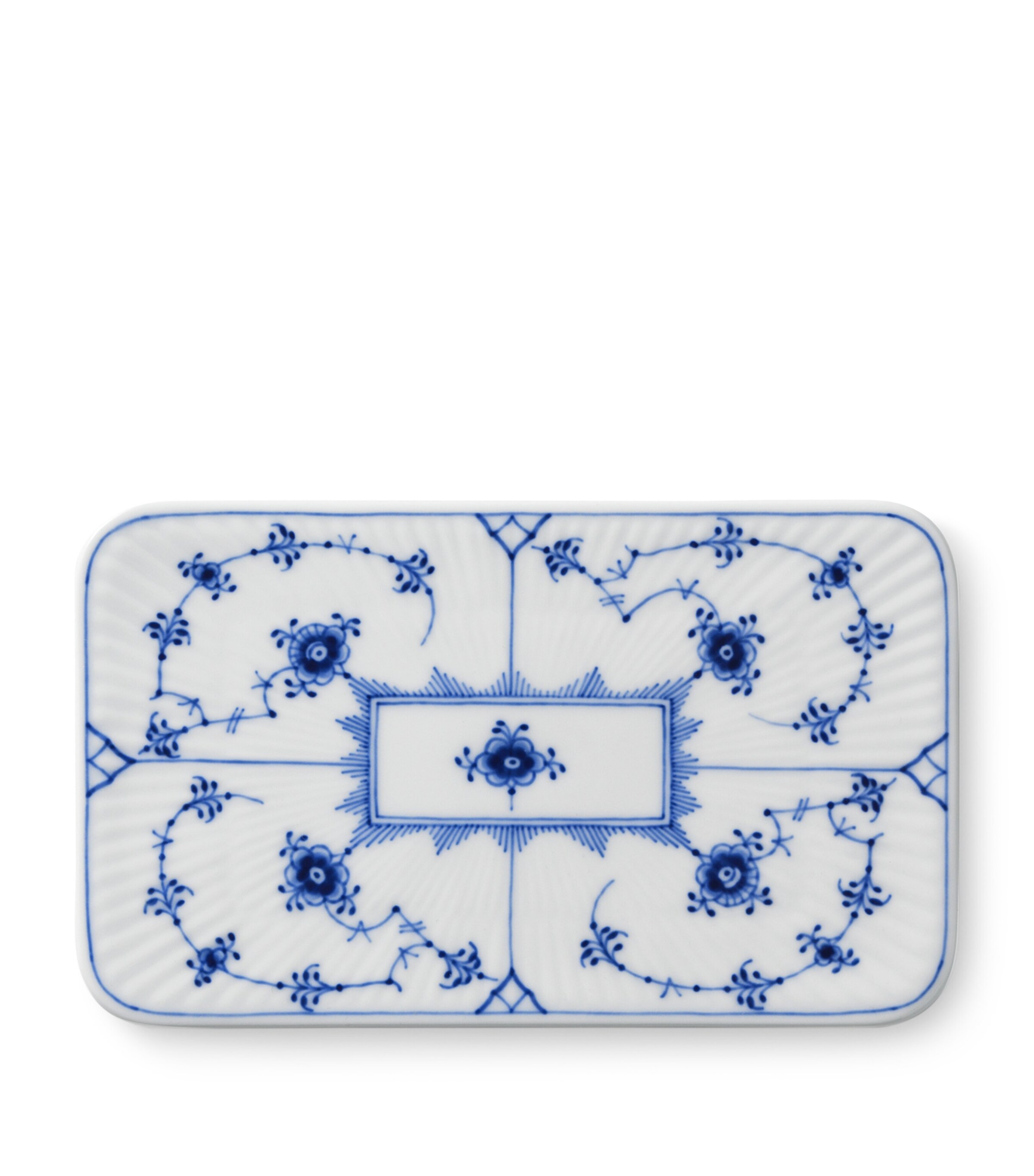 Royal Copenhagen Blue Fluted Plain Serving Board (15.5cm) Blue Image 1