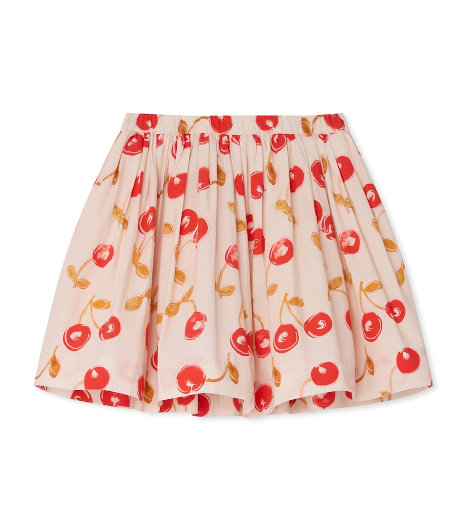 Bonpoint Cotton Printed Suzon Skirt (10-14 Years) Ecru Image 1