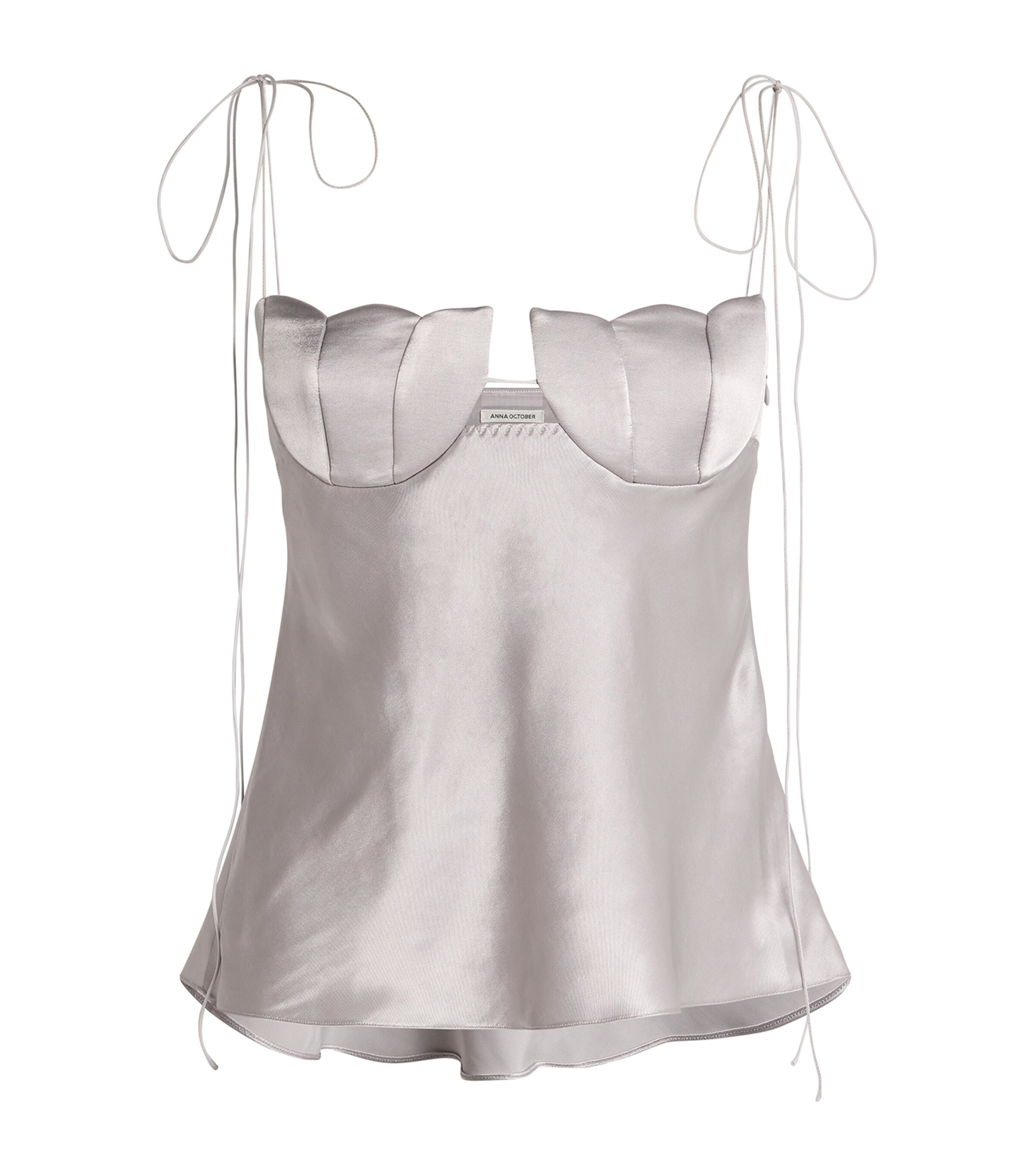 Anna October Satin Iolantha Top In Metallic