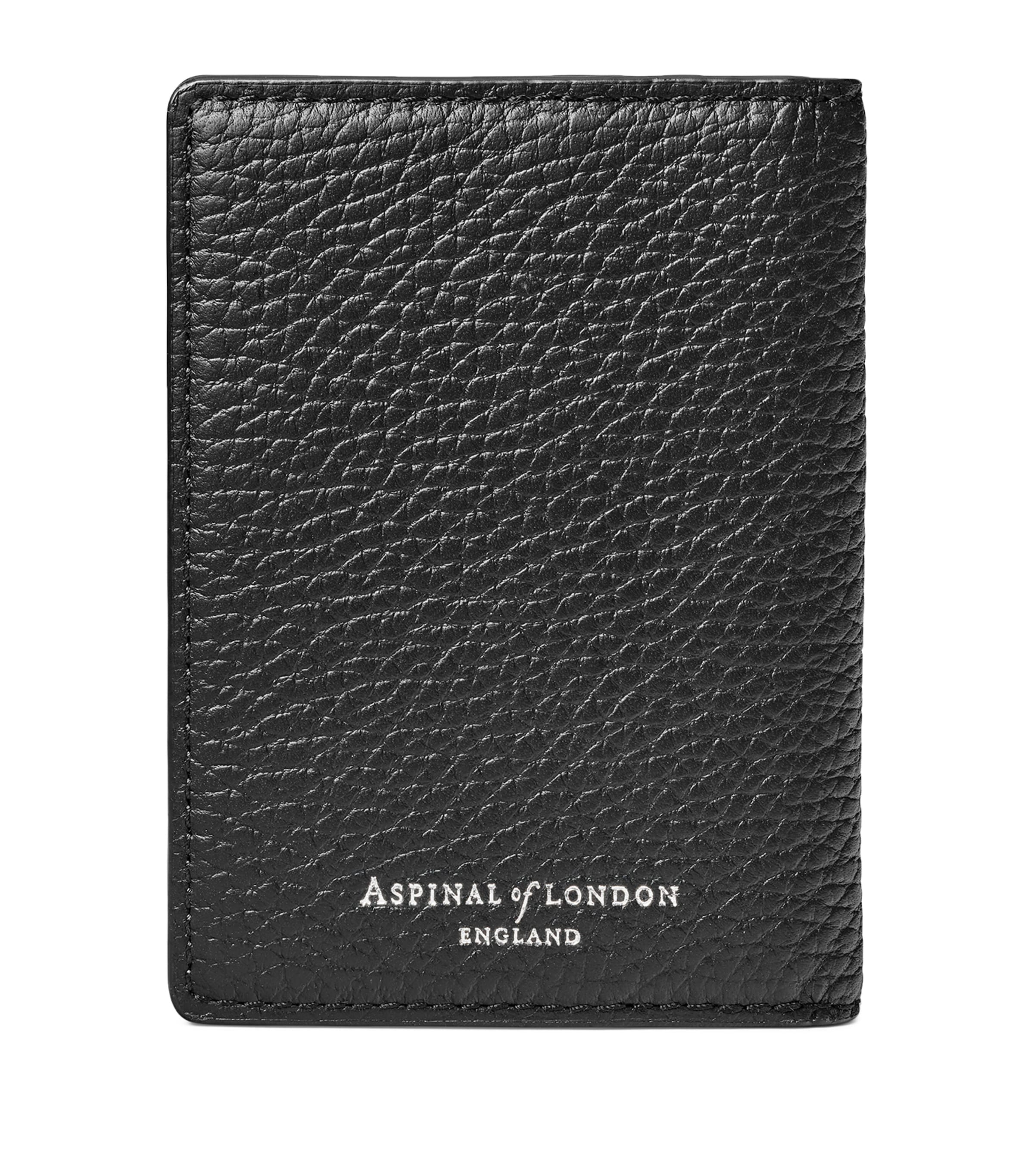 Leather Folded Card Holder BLACK Image 2