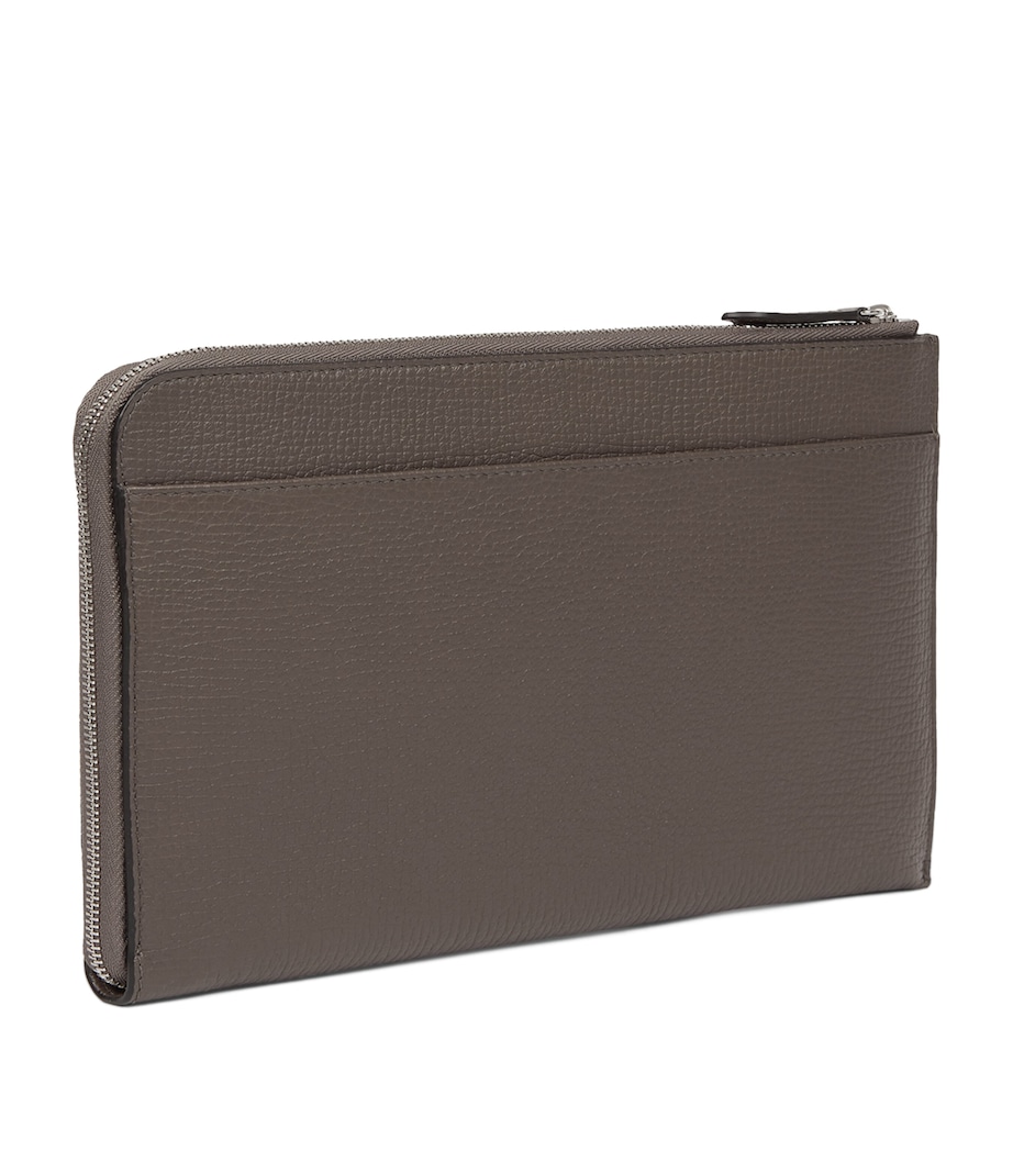 Leather Organiser Pouch DARK TAUPE Image 3