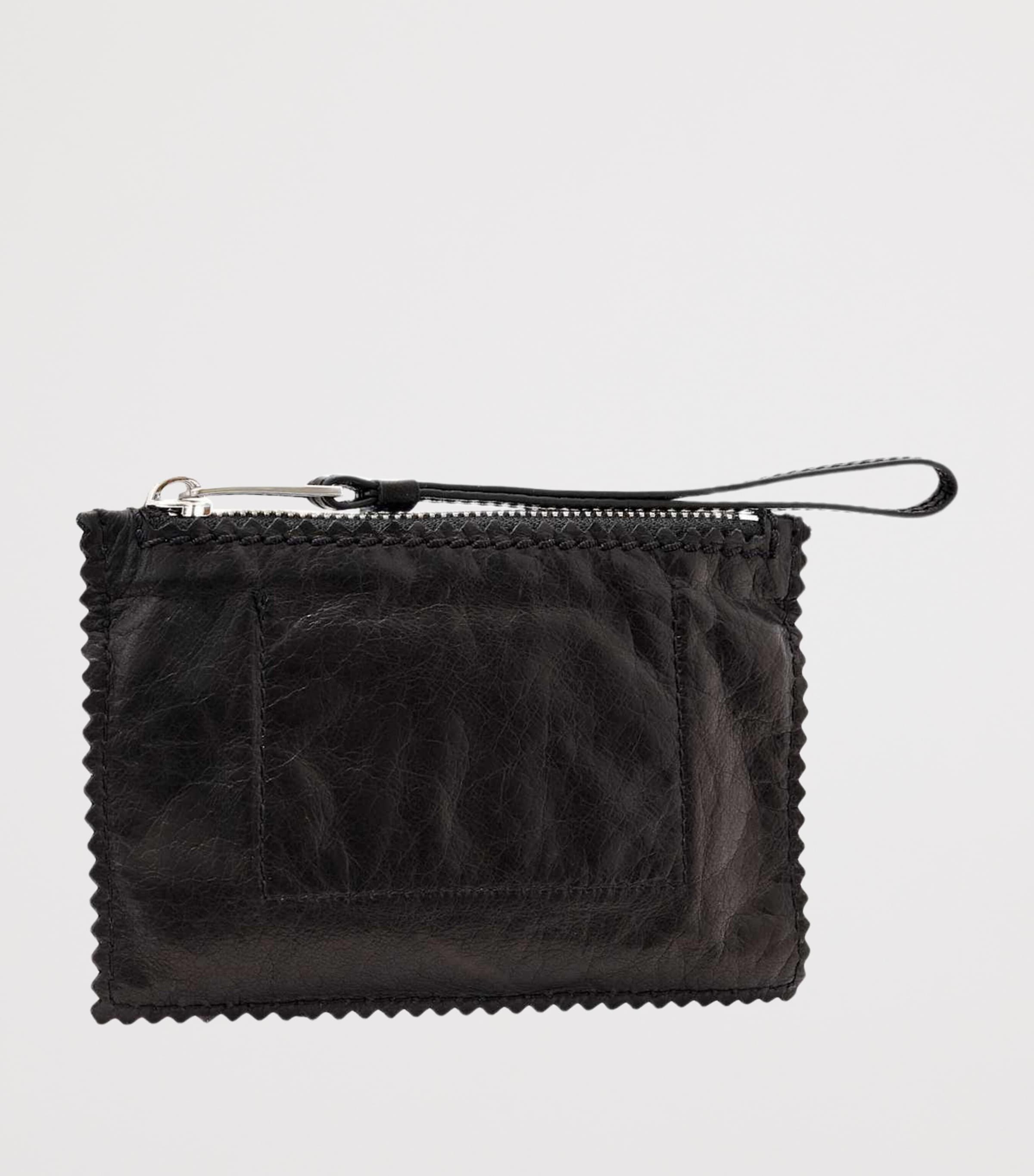 AllSaints Mini Leather Siloh Pouch Black Image 3