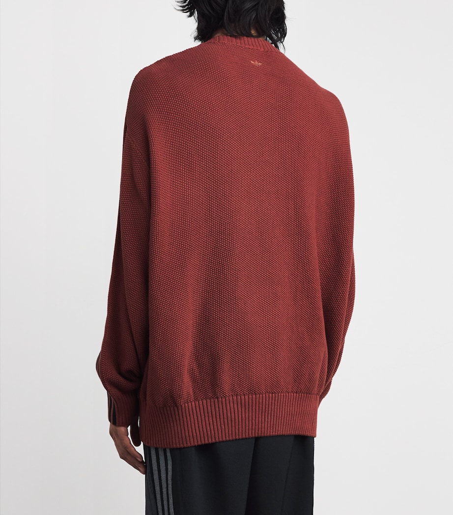 Originals x Song for the Mute Cotton Knit Button Sweater RED Image 4